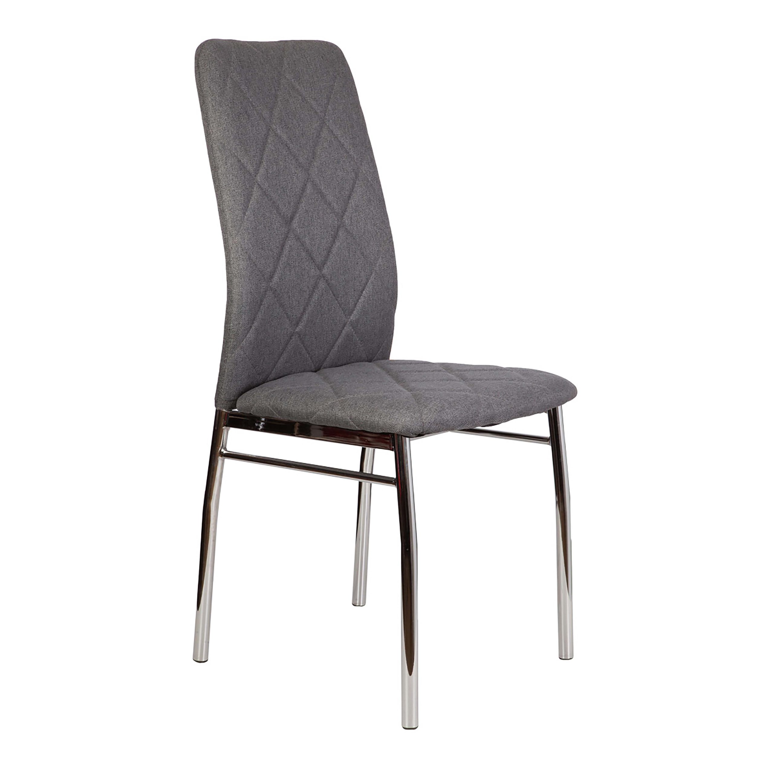 Стул ADELE, серая ткань Seattle 005/хром