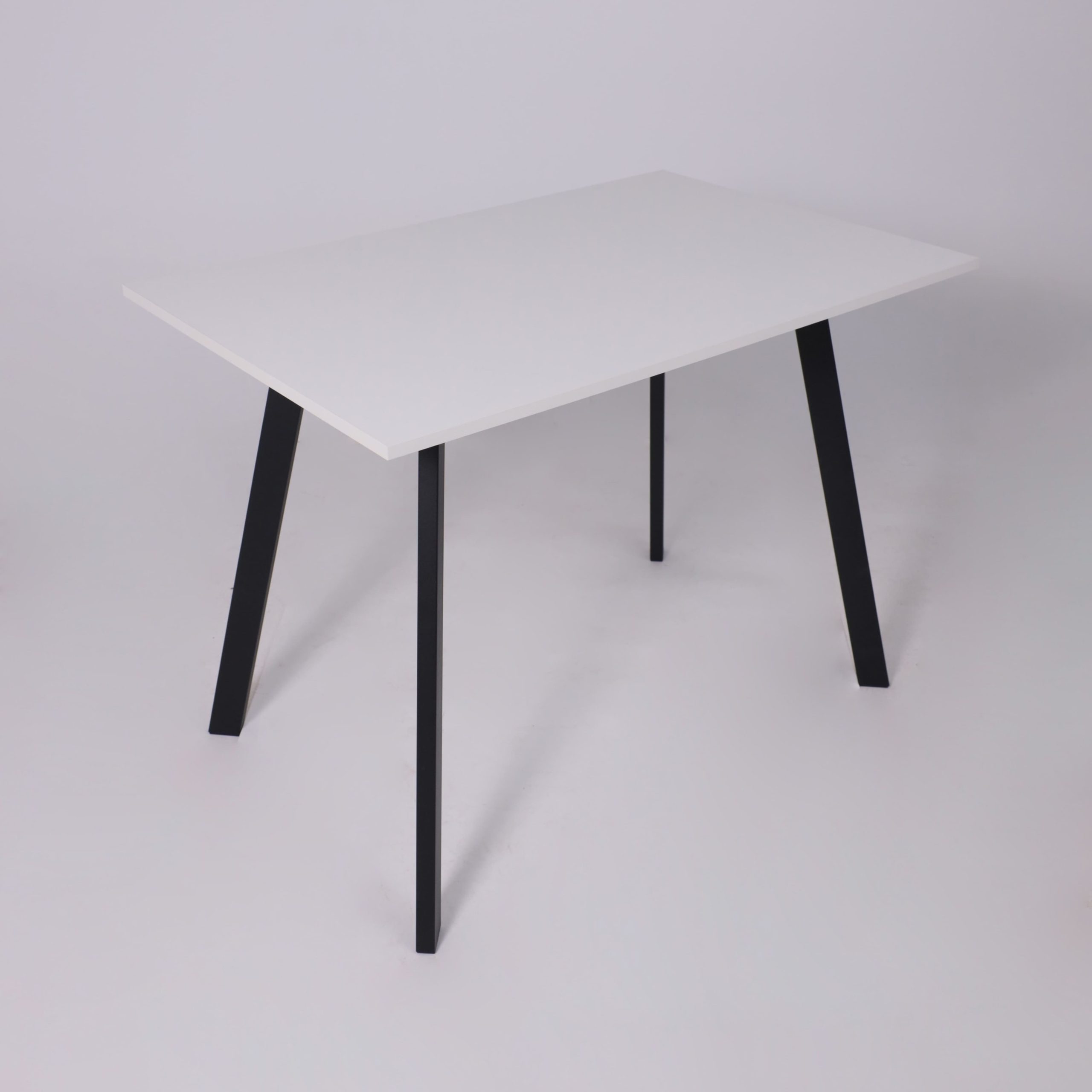 Стол SOLO 102*67, Белый структурный/черный