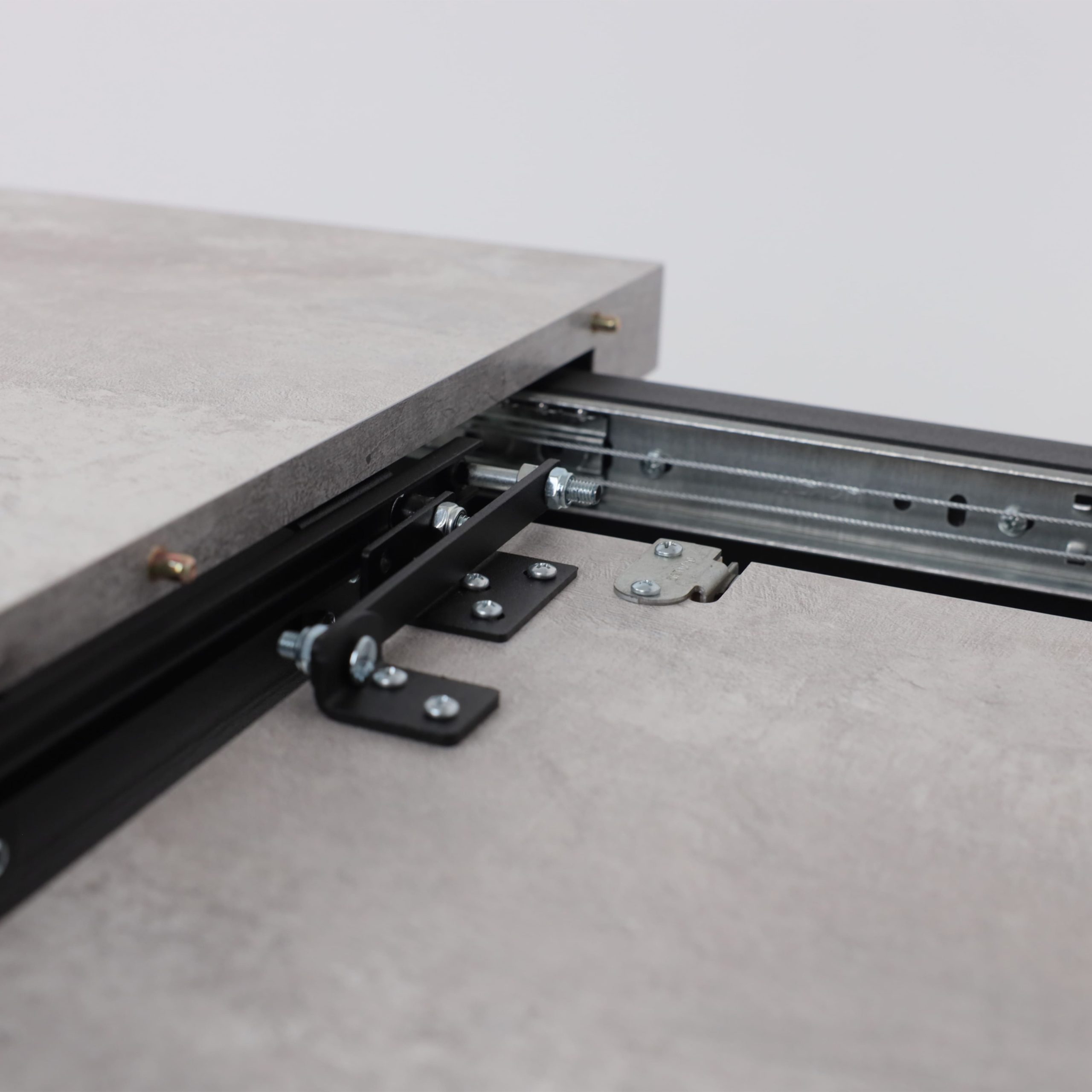 Стол LEONEL-130, раздвижной 130(165)х85, Серый сланец/Черный