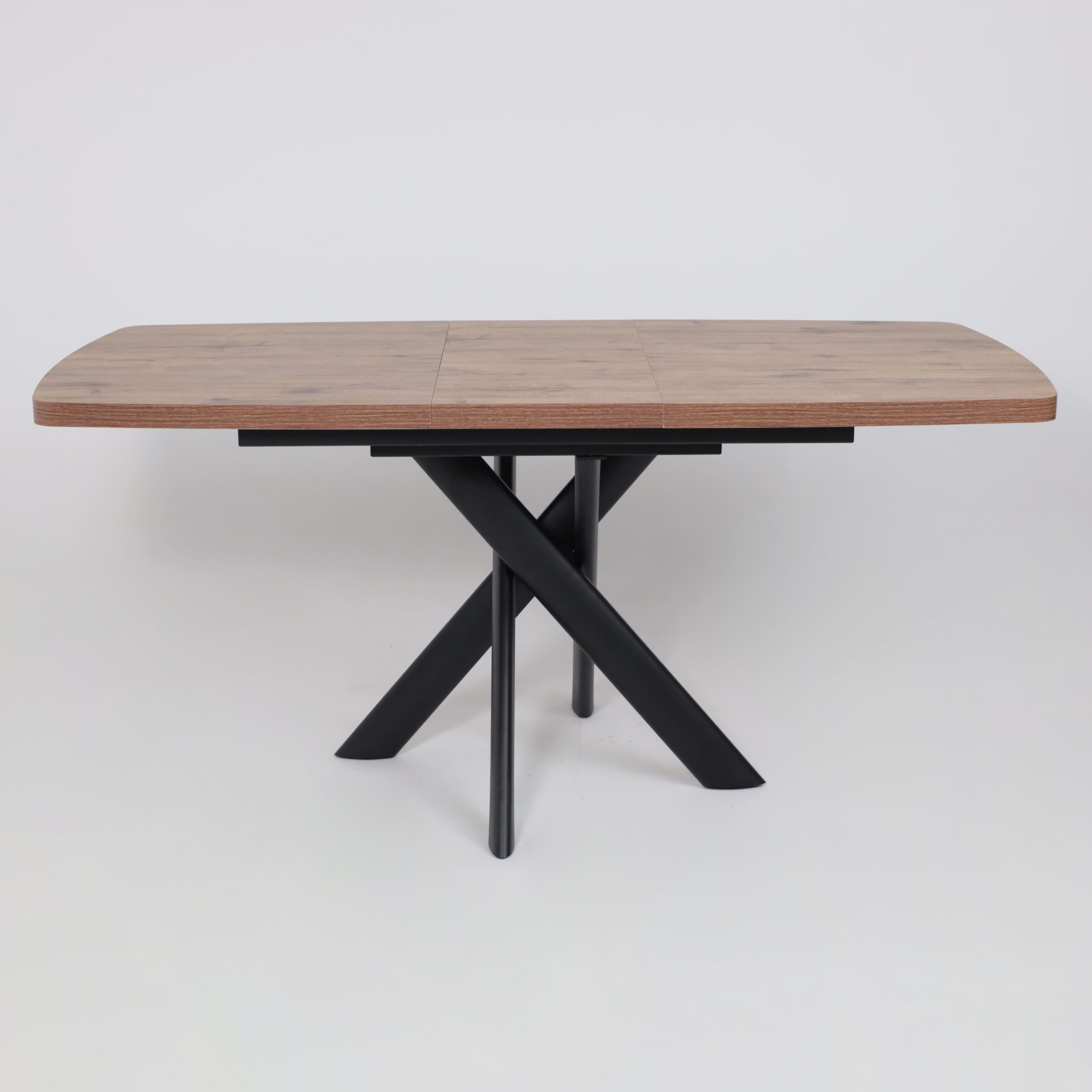 Стол LEONEL-130, раздвижной 130(165)х85, Дуб Веллингтон/Черный