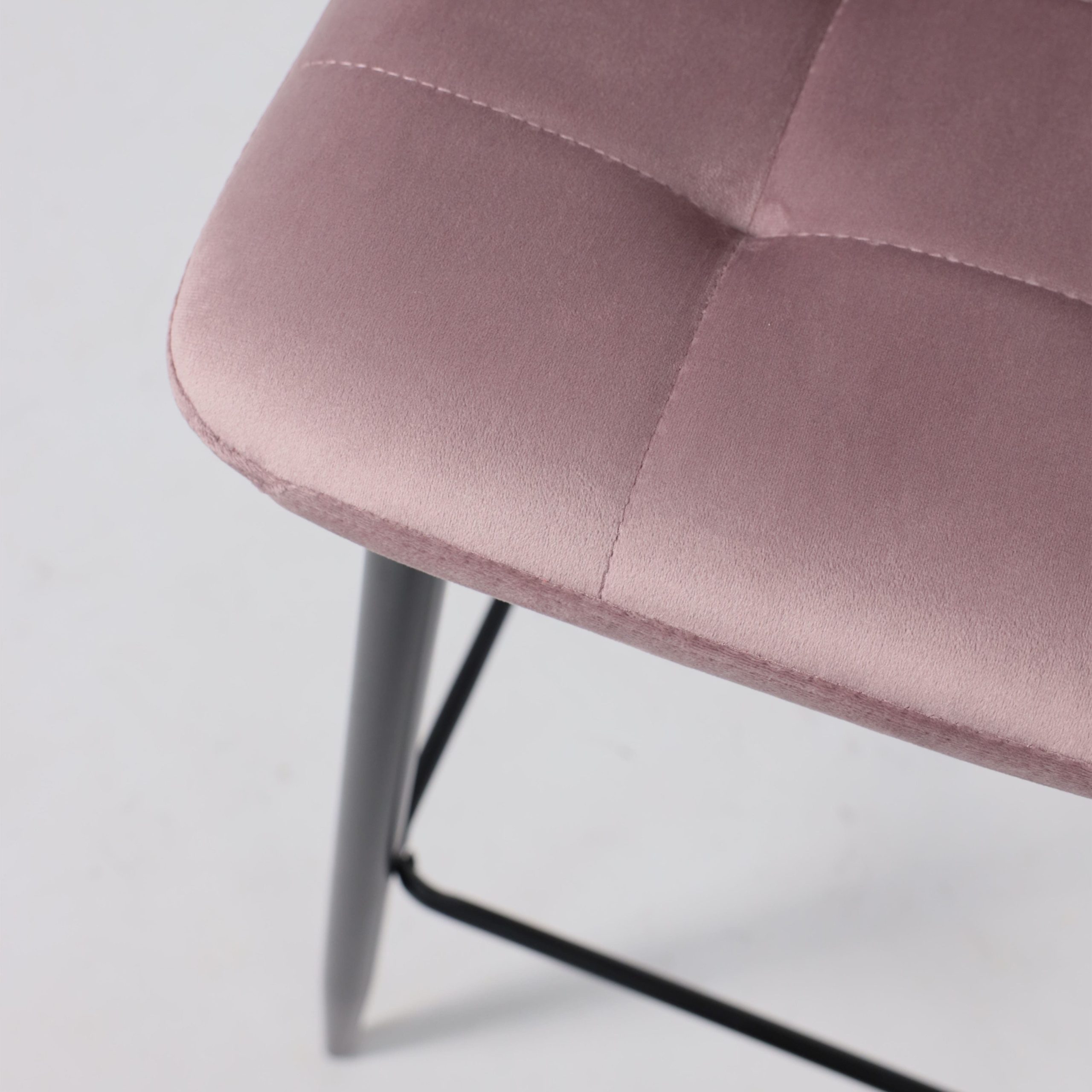 Стул STELLA, барный, пыльная роза велюр HLR25/черный