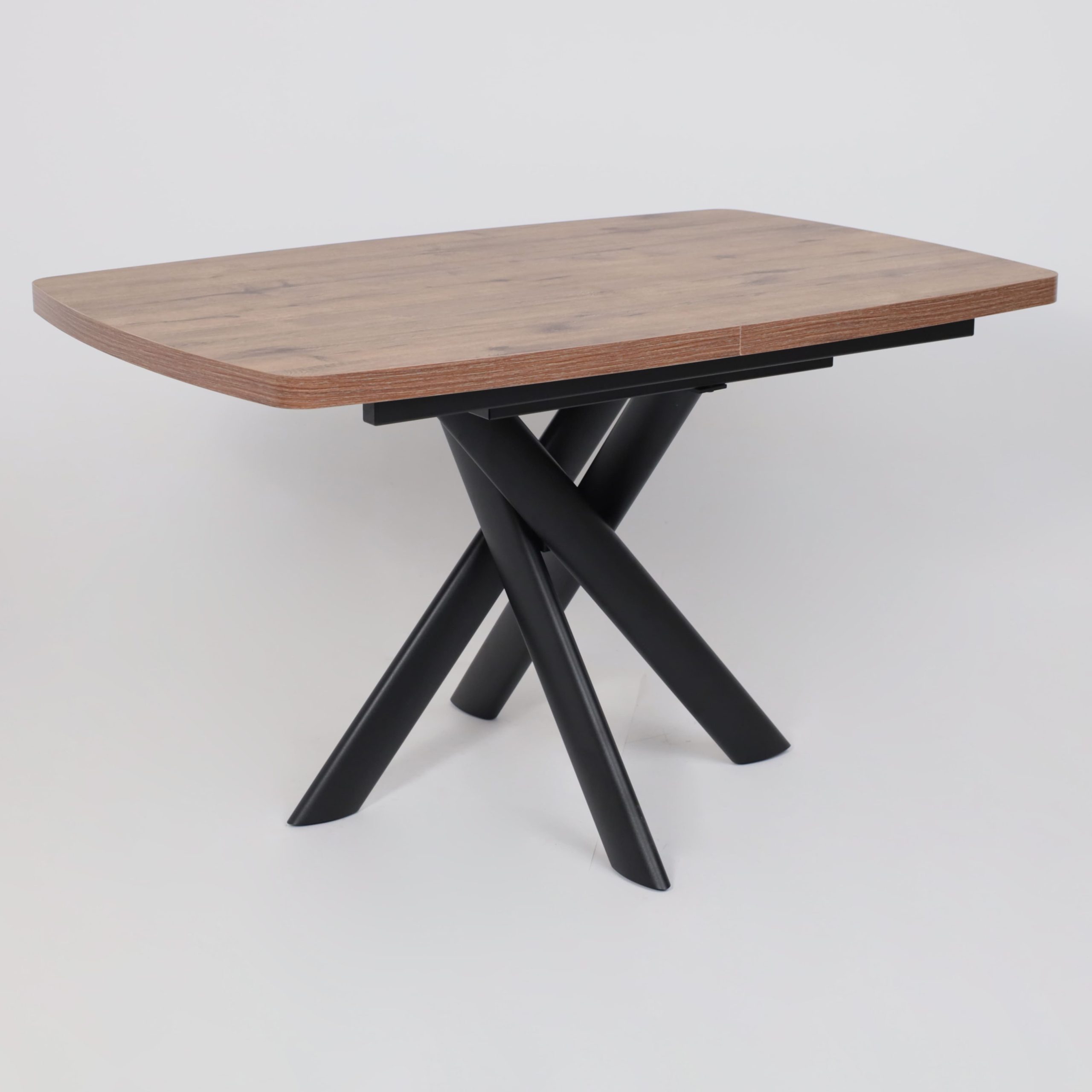 Стол LEONEL-130, раздвижной 130(165)х85, Дуб Веллингтон/Черный