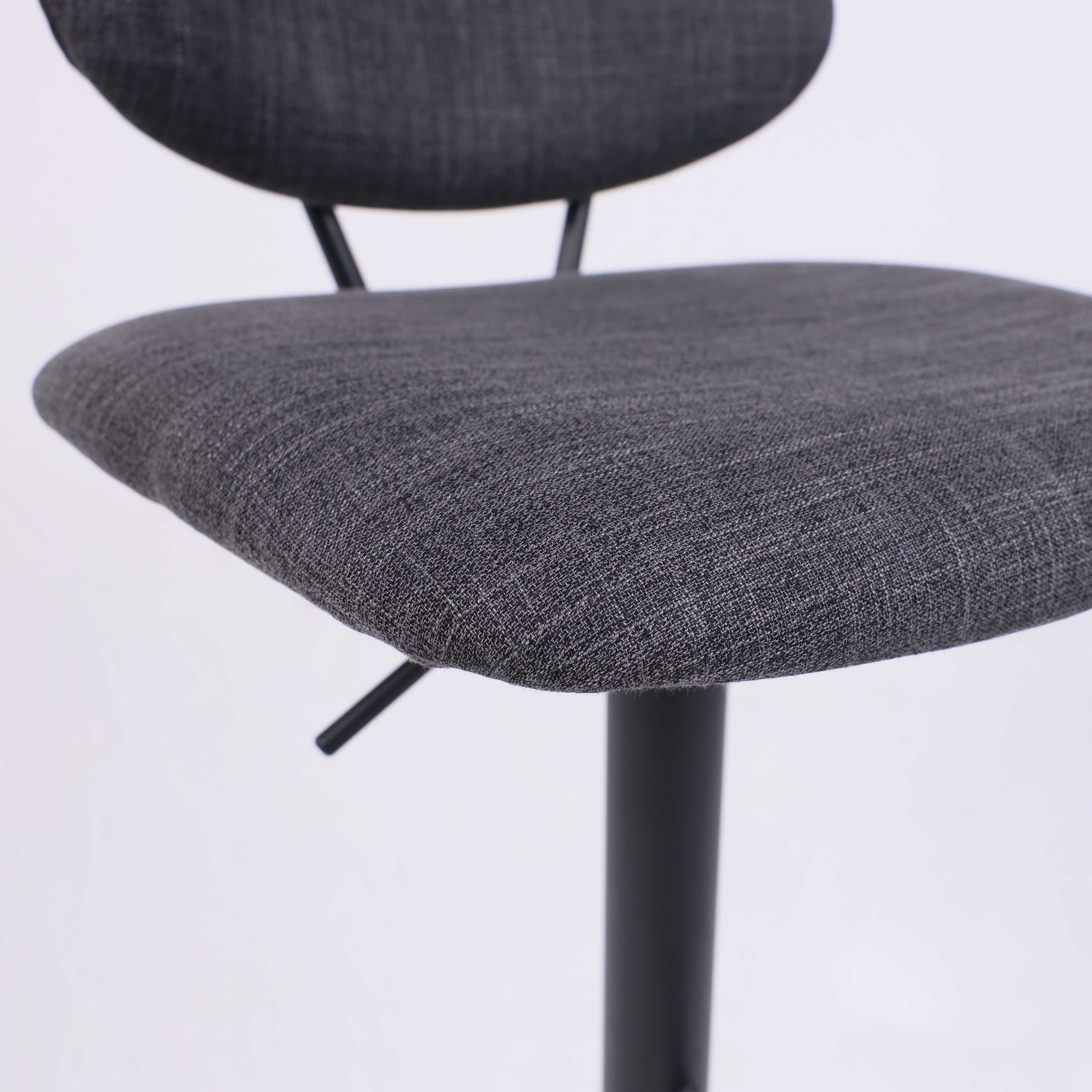 Стул барный JESSY, темно-серая ткань/черный