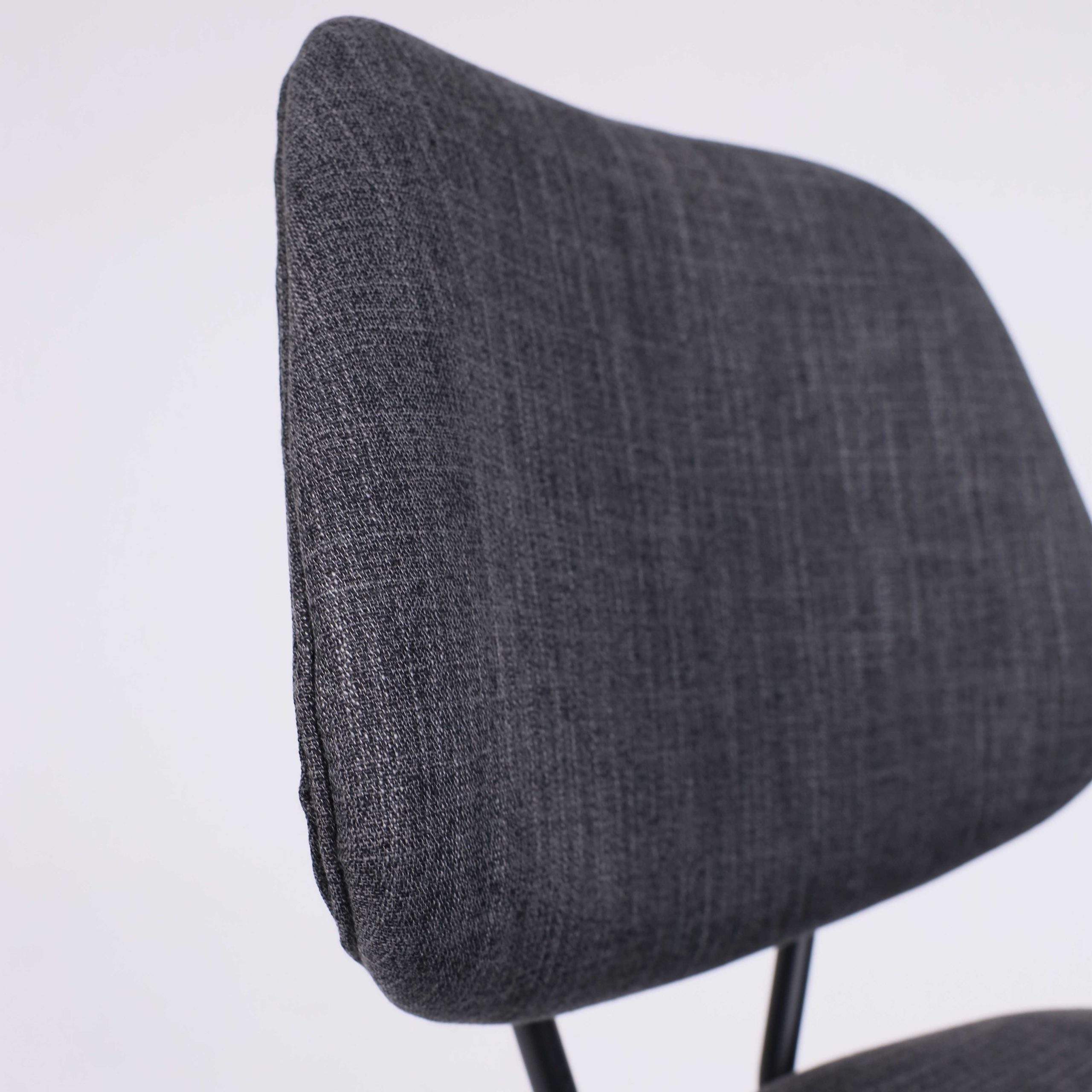 Стул барный JESSY, темно-серая ткань/черный