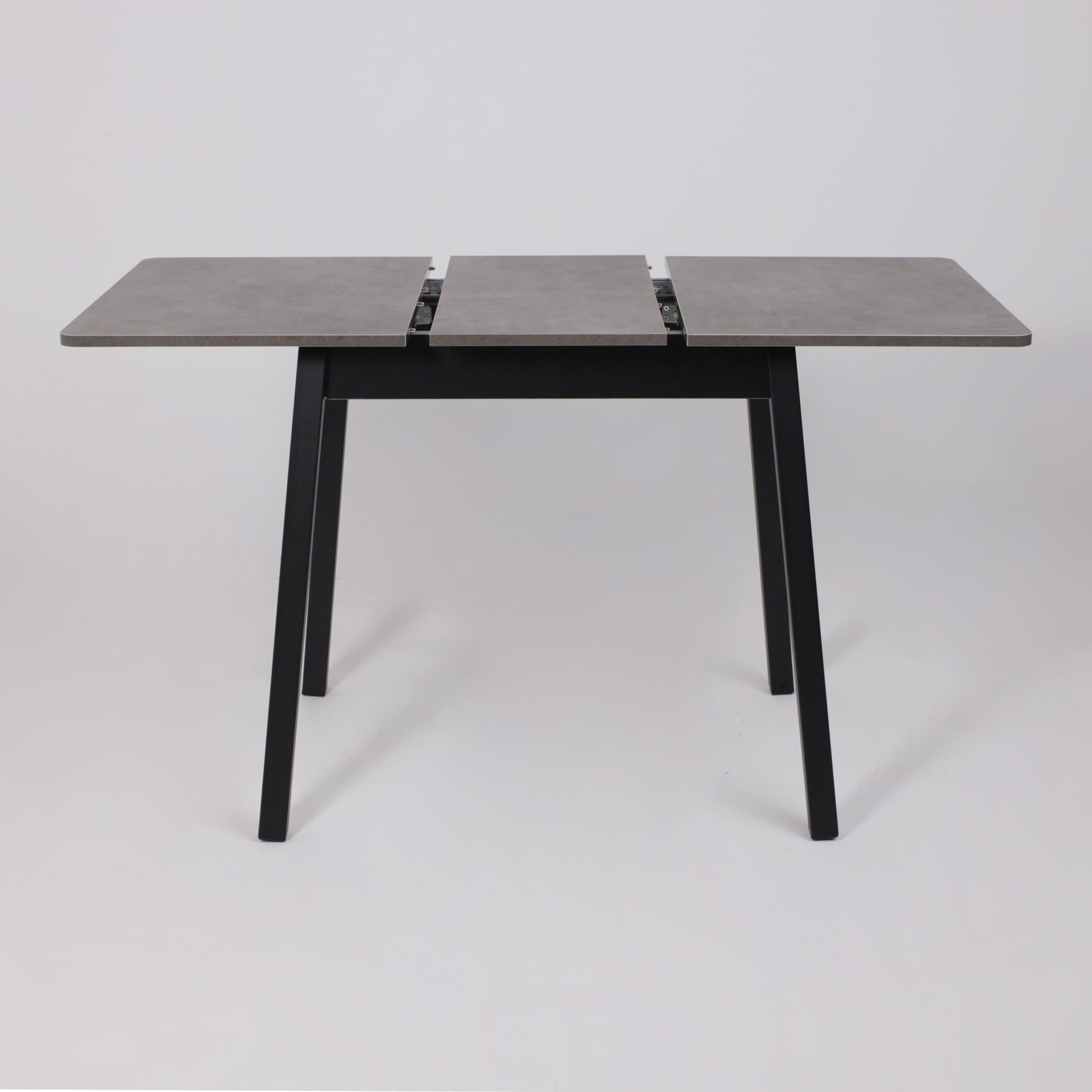 Стол TIRK RADIAL-94, раздвижной 94(126)х64, Дымчатая керамика/Чёрный