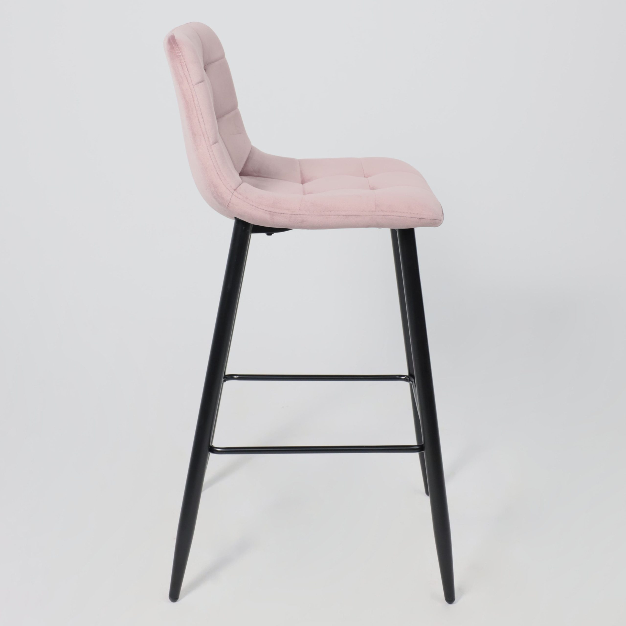 Стул STELLA, барный, пыльная роза велюр HLR25/черный