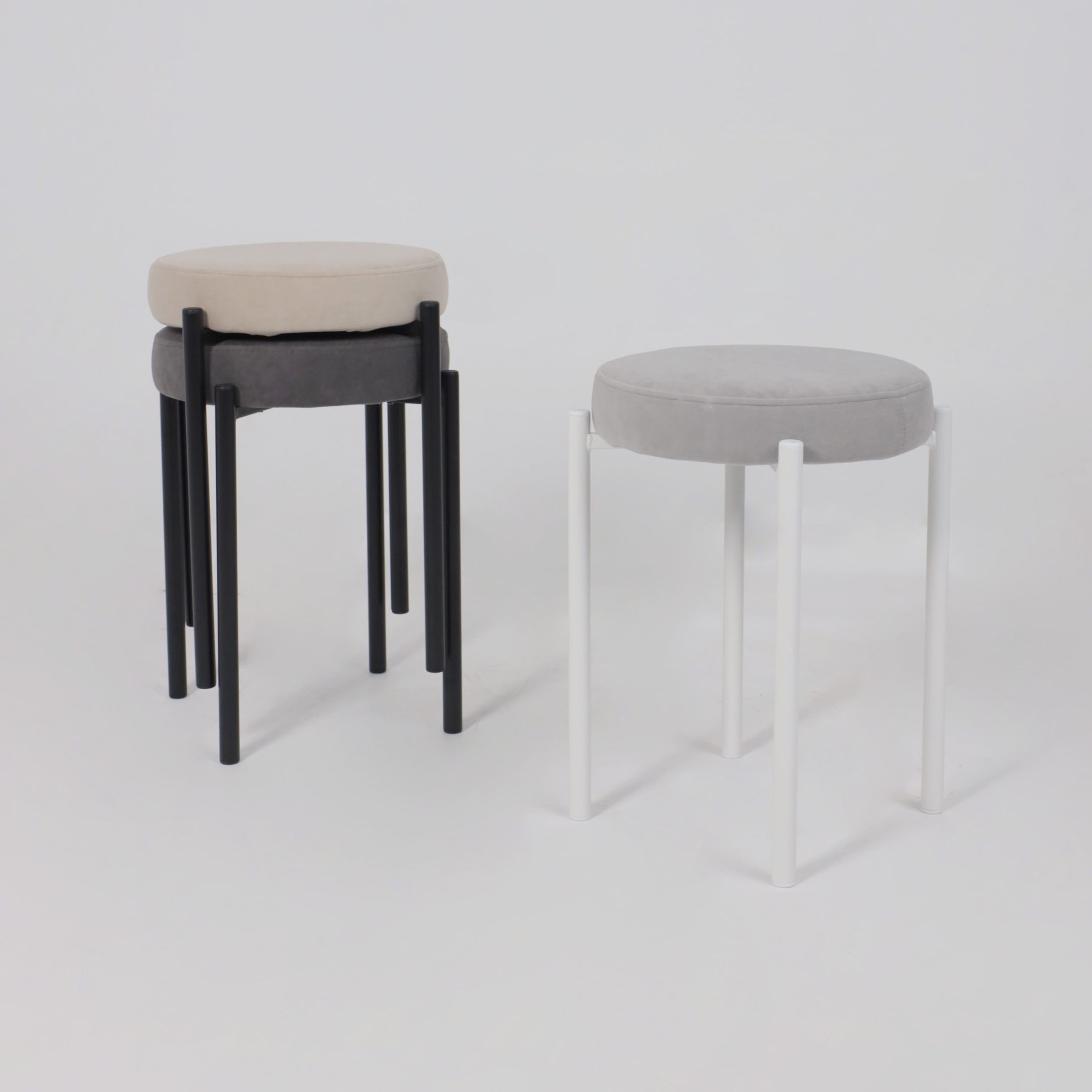 Табурет BOB, b03 CREAM LUXчерный