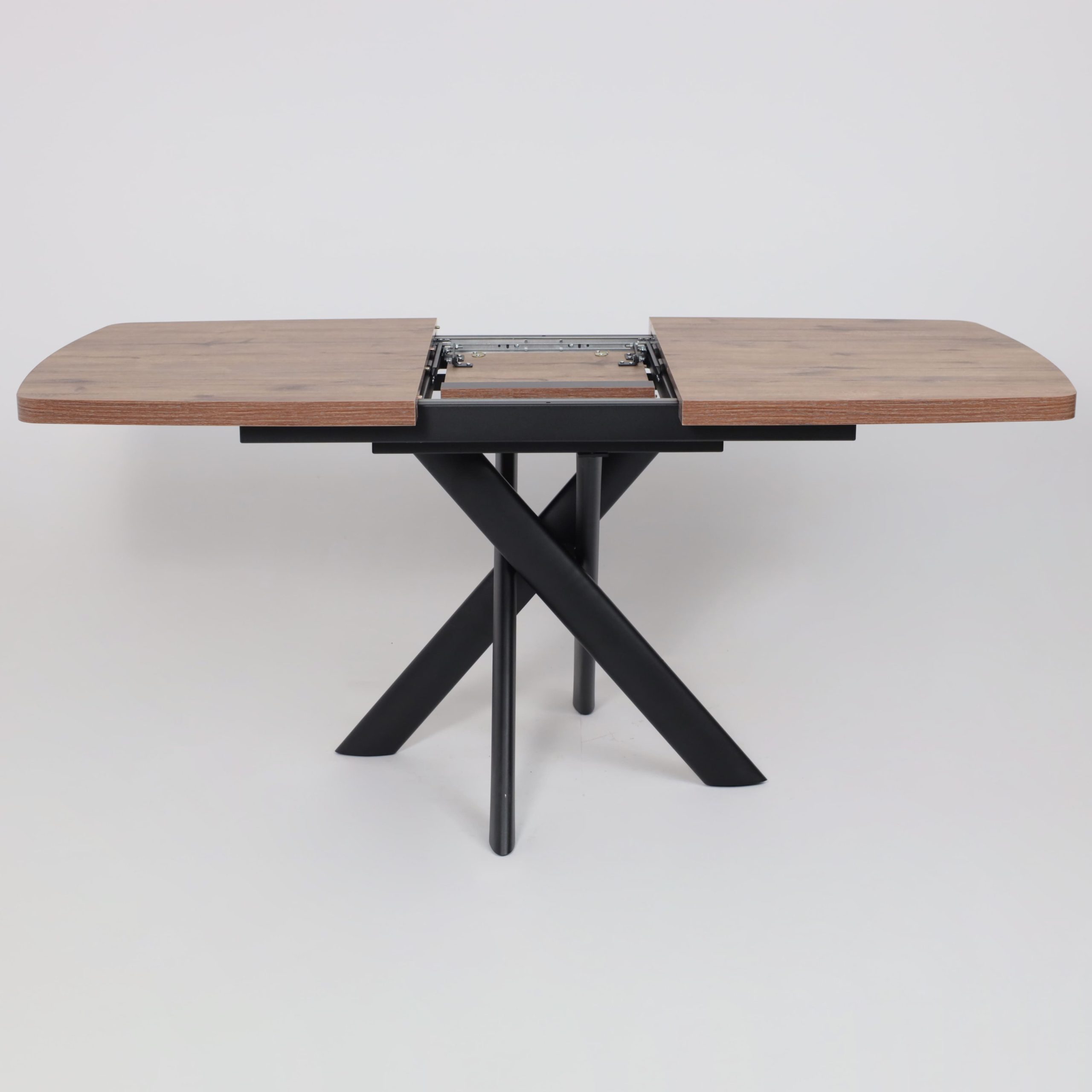 Стол LEONEL-130, раздвижной 130(165)х85, Дуб Веллингтон/Черный