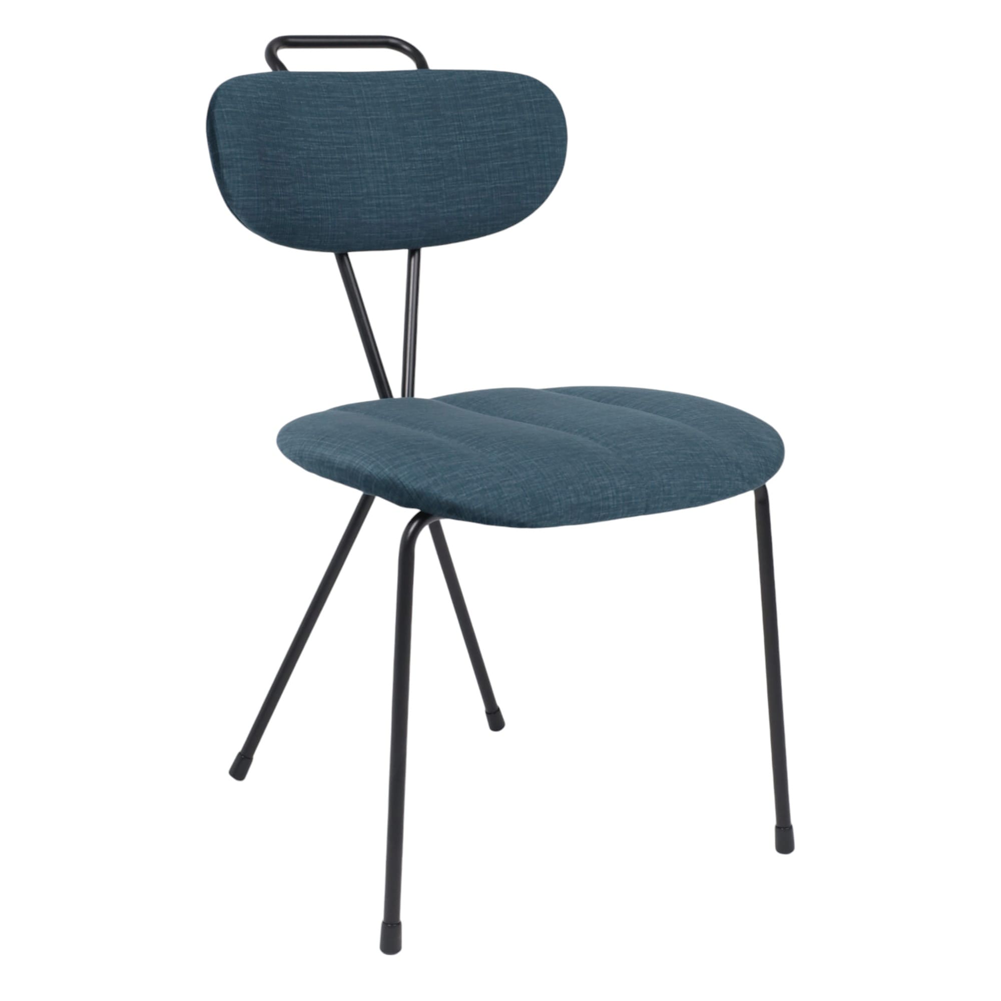 Стул TORI, темно-бирюзовый велюр VOSS 86/черный