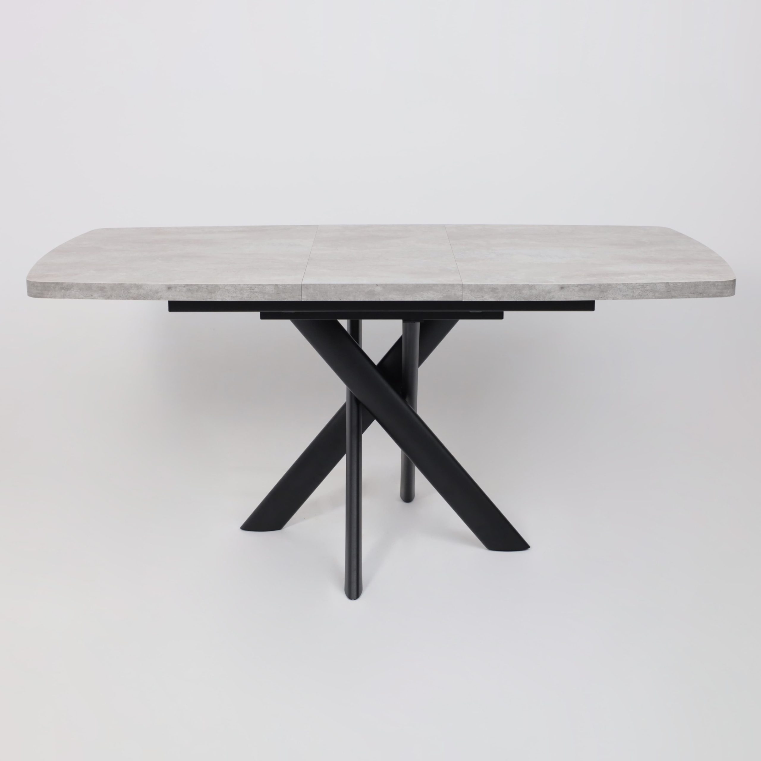 Стол LEONEL-130, раздвижной 130(165)х85, Серый сланец/Черный