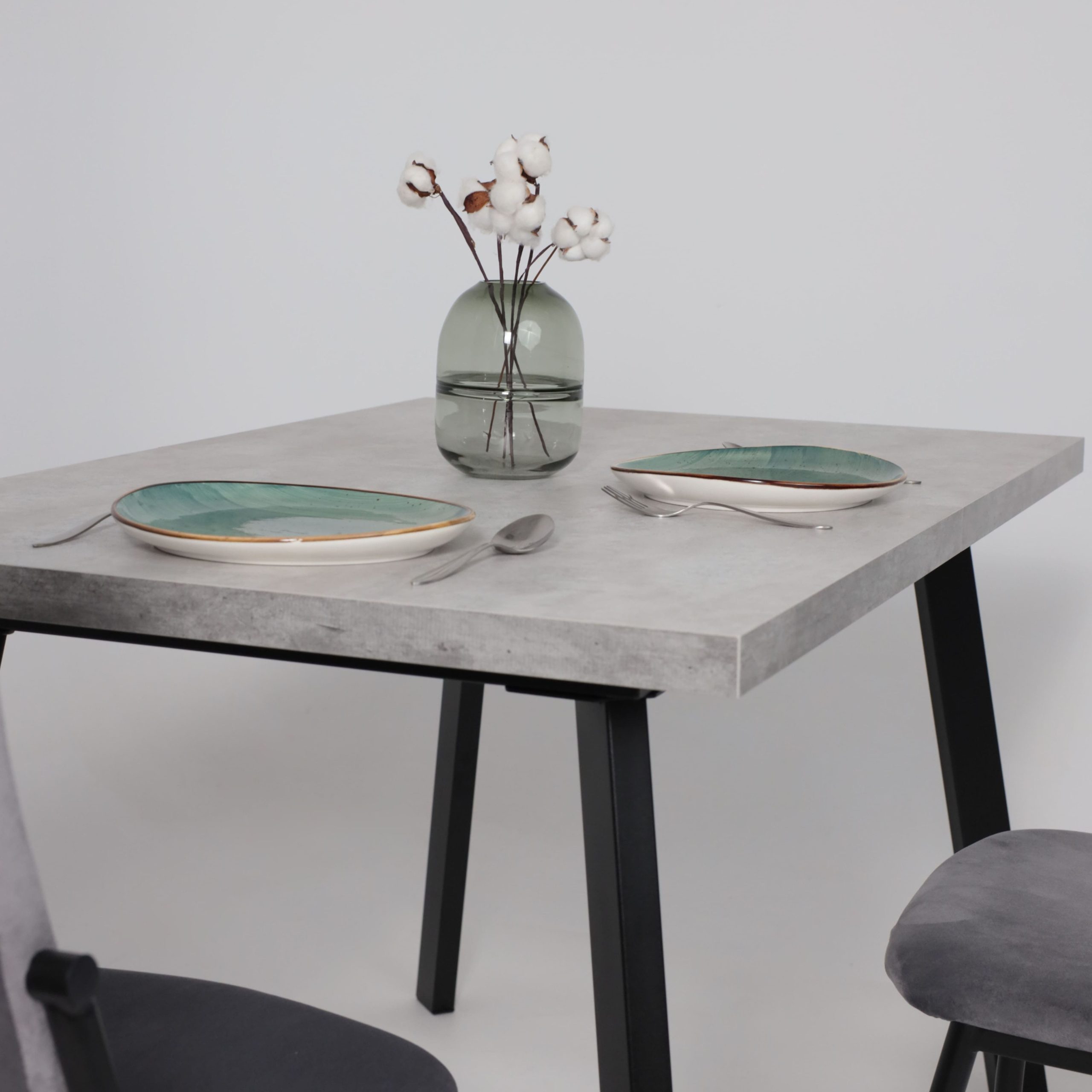 Стол BORG-120, раздвижной 120(160)х80, Серый сланец/Чёрный