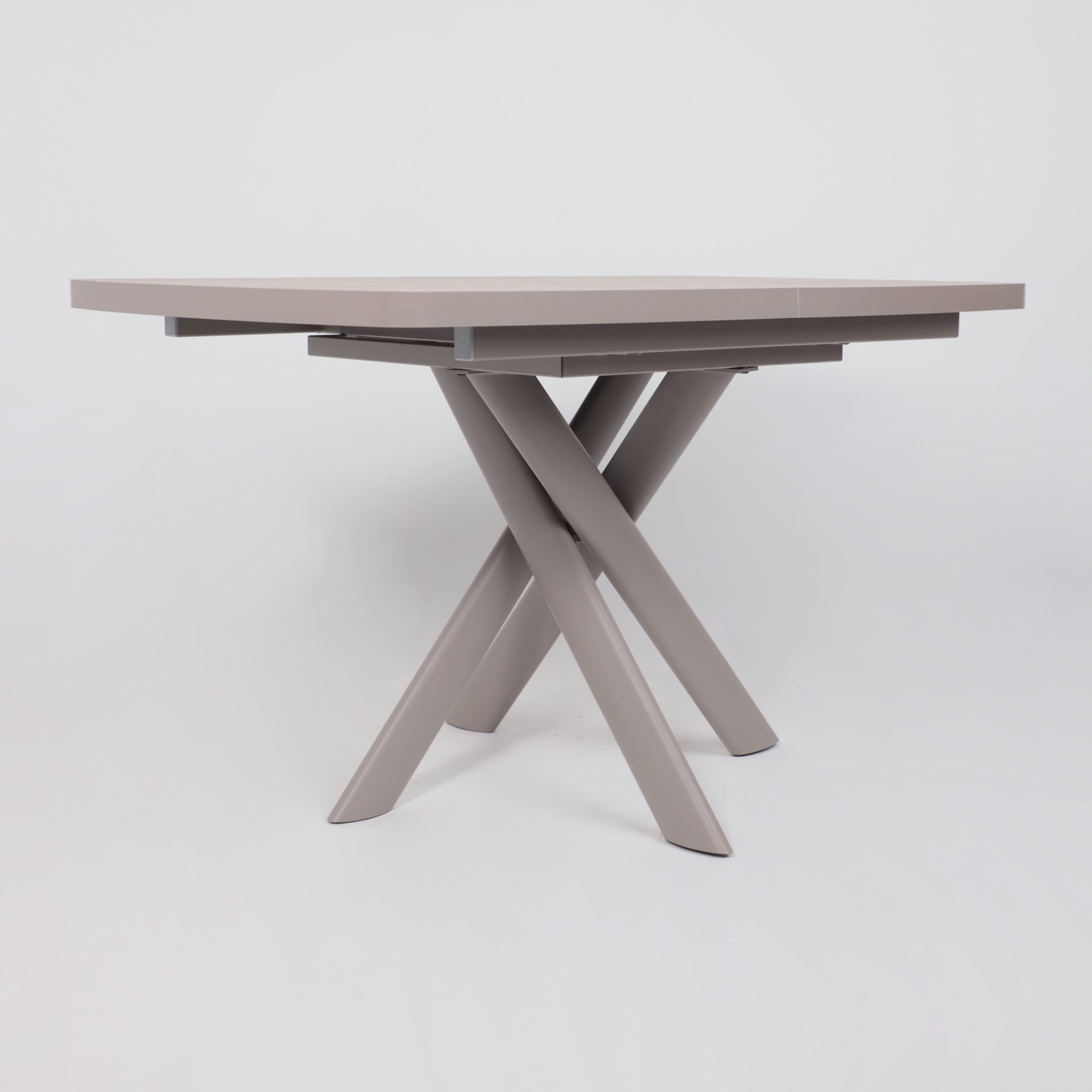 Стол LEONEL-130, раздвижной 130(165)х85, Бежевый камень-HPL/Капучино