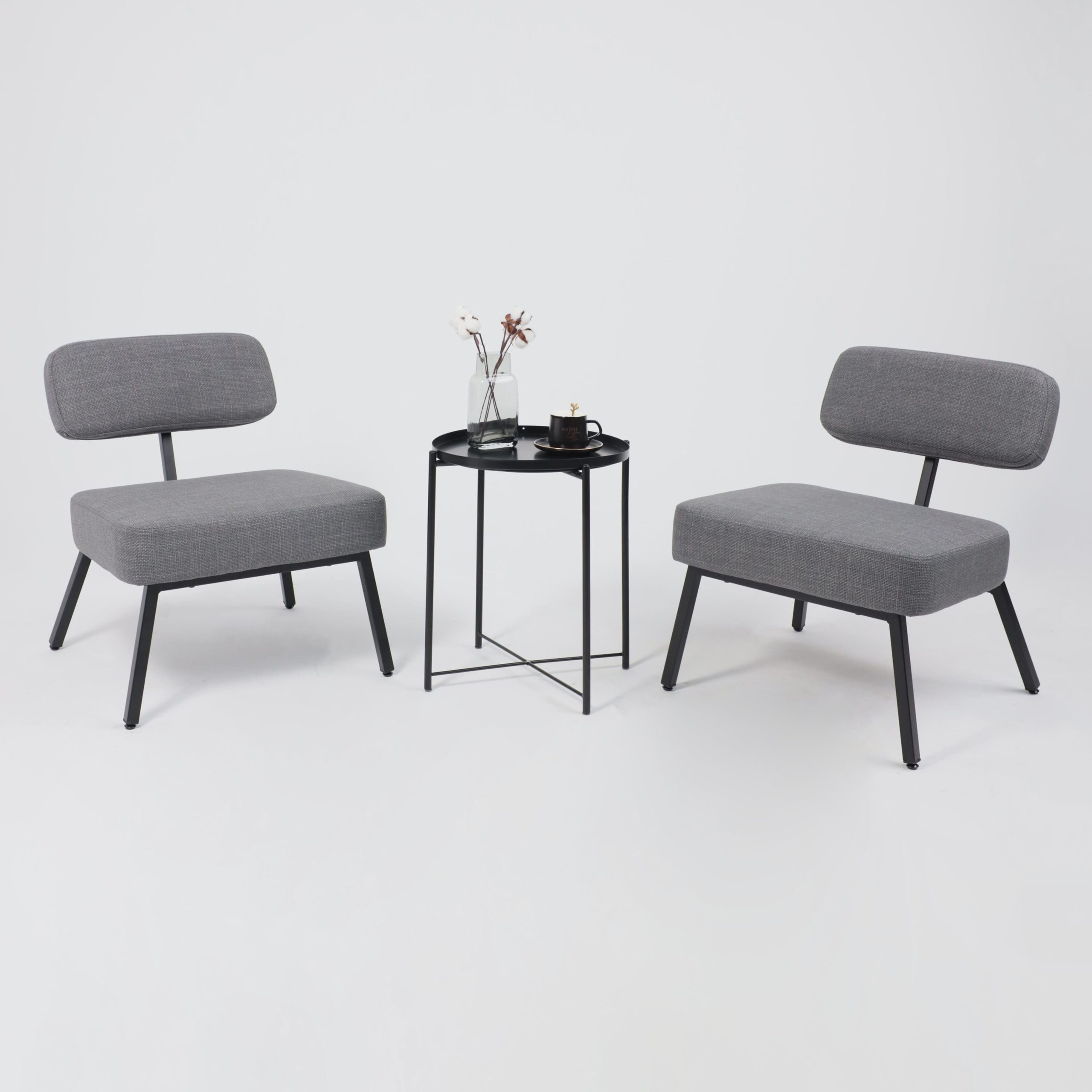 Кресло ASPEN, серая рогожка BJORN 13/черный