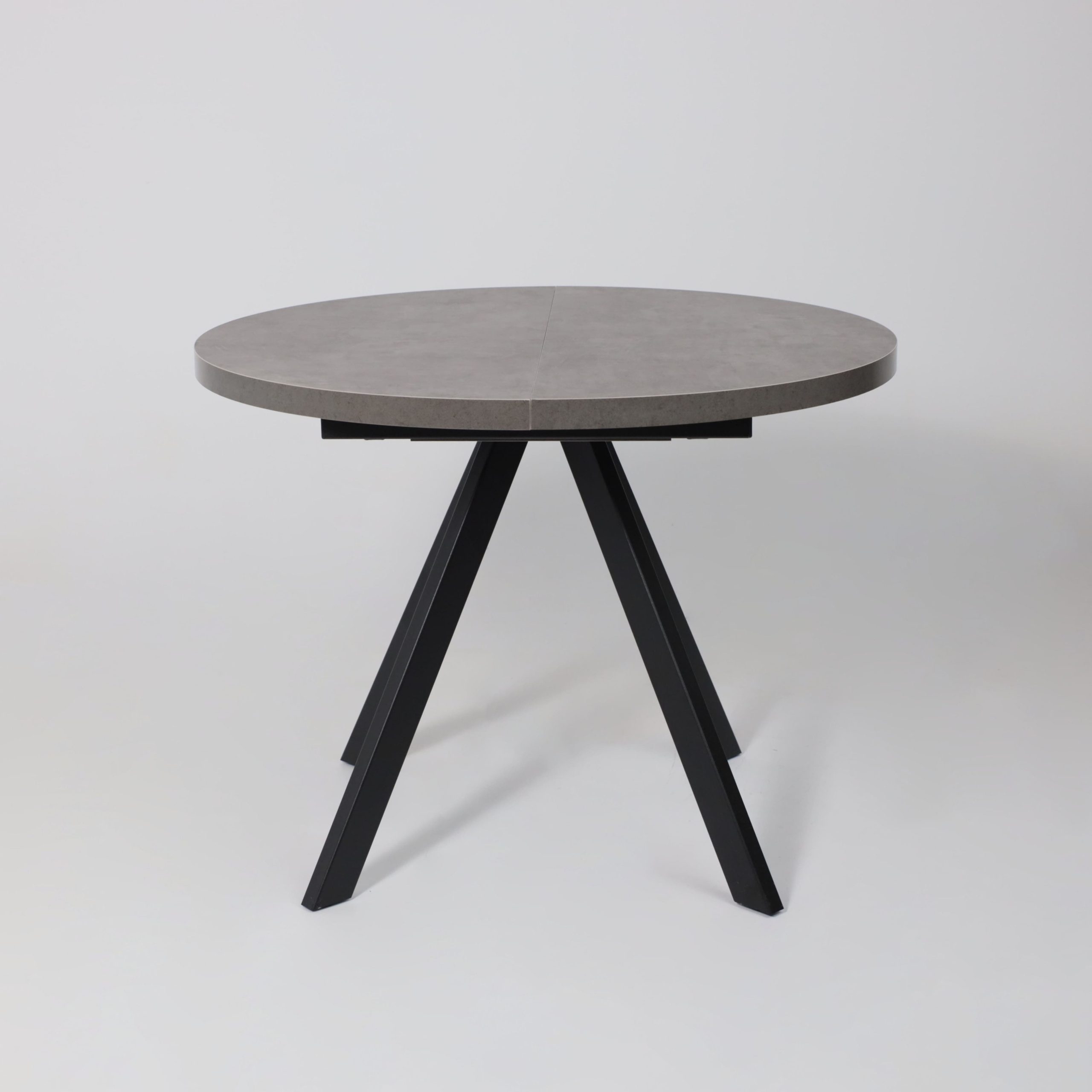 Стол RONDO М-100, круглый раздвижной 100(135), ДЫМЧАТАЯ КЕРАМИКА/Черный