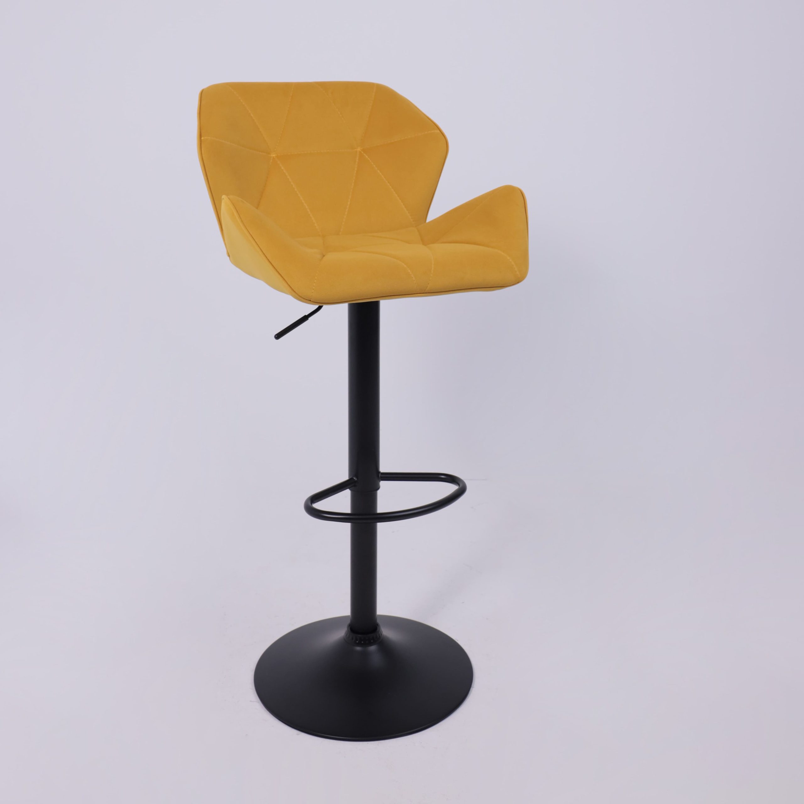 Кресло барное BERLIN GB, Velutto 56 горчичный велюр/черный