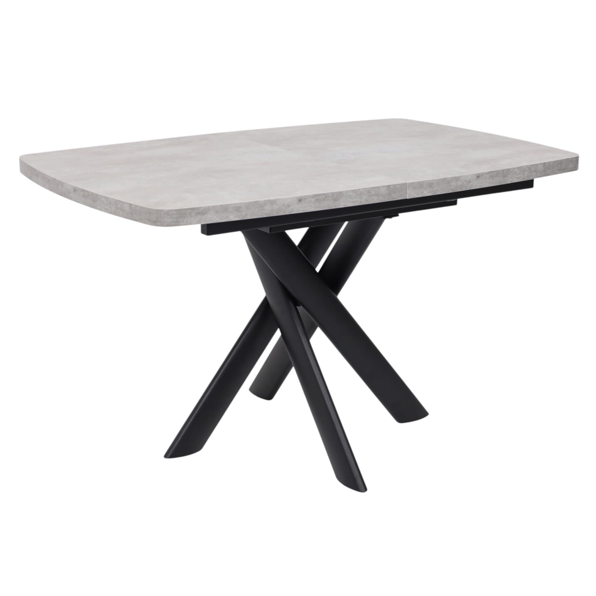 Стол LEONEL-130, раздвижной 130(165)х85, Серый сланец/Черный