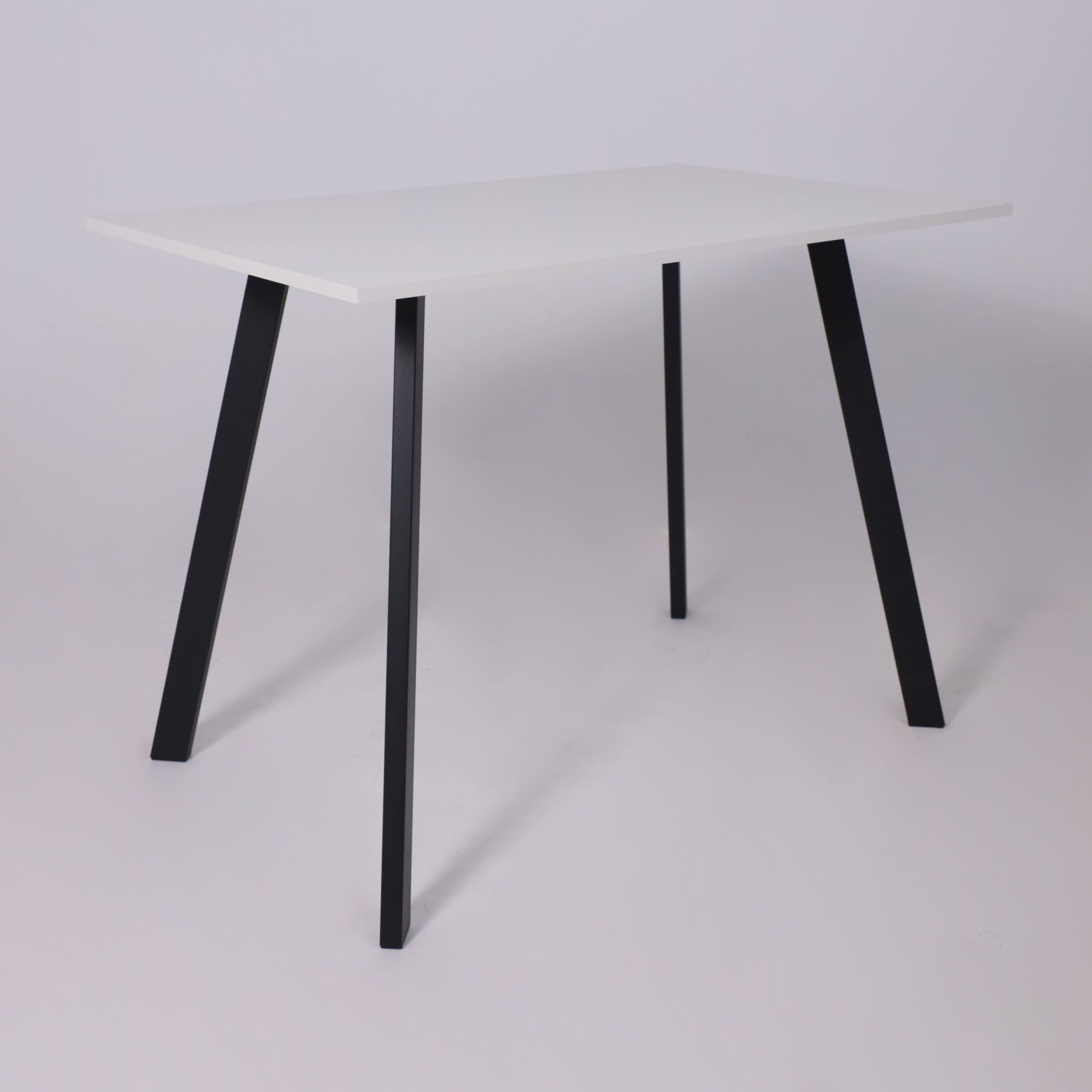 Стол SOLO 102*67, Белый структурный/черный