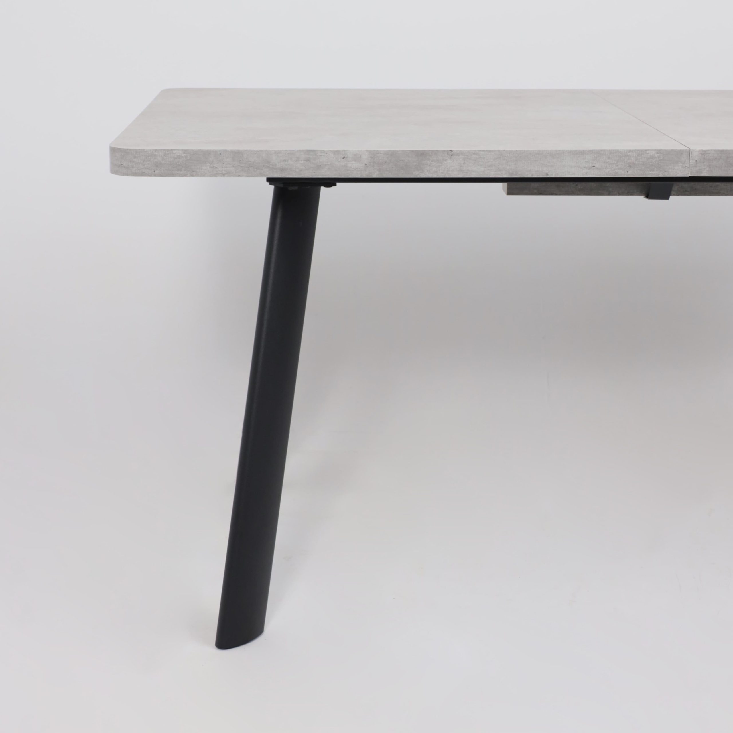 Стол LEON LUX RADIAL-160, раздвижной 160(205)х90, Серый сланец/Чёрный