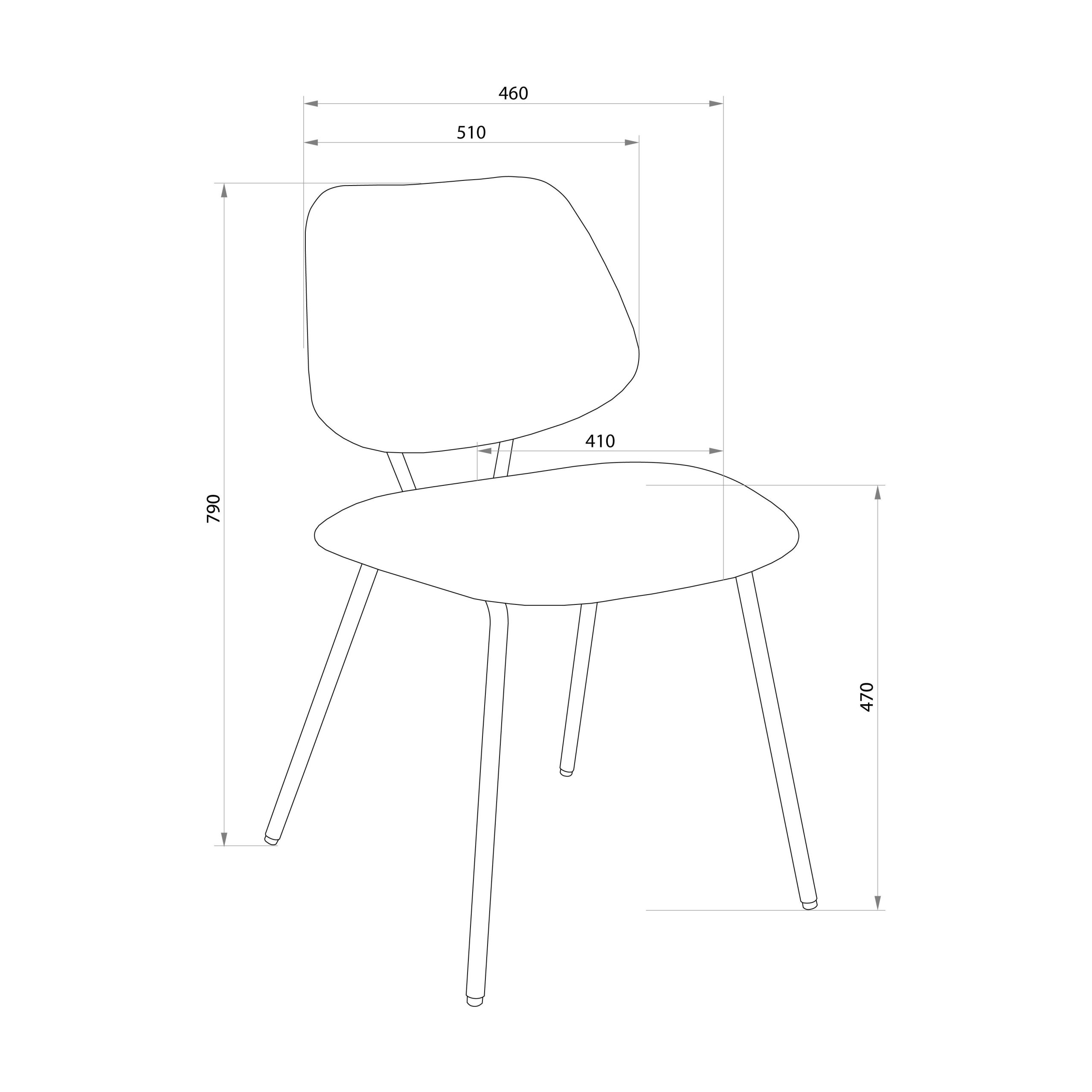 Стул DIXIE, темно-серая ткань/черный