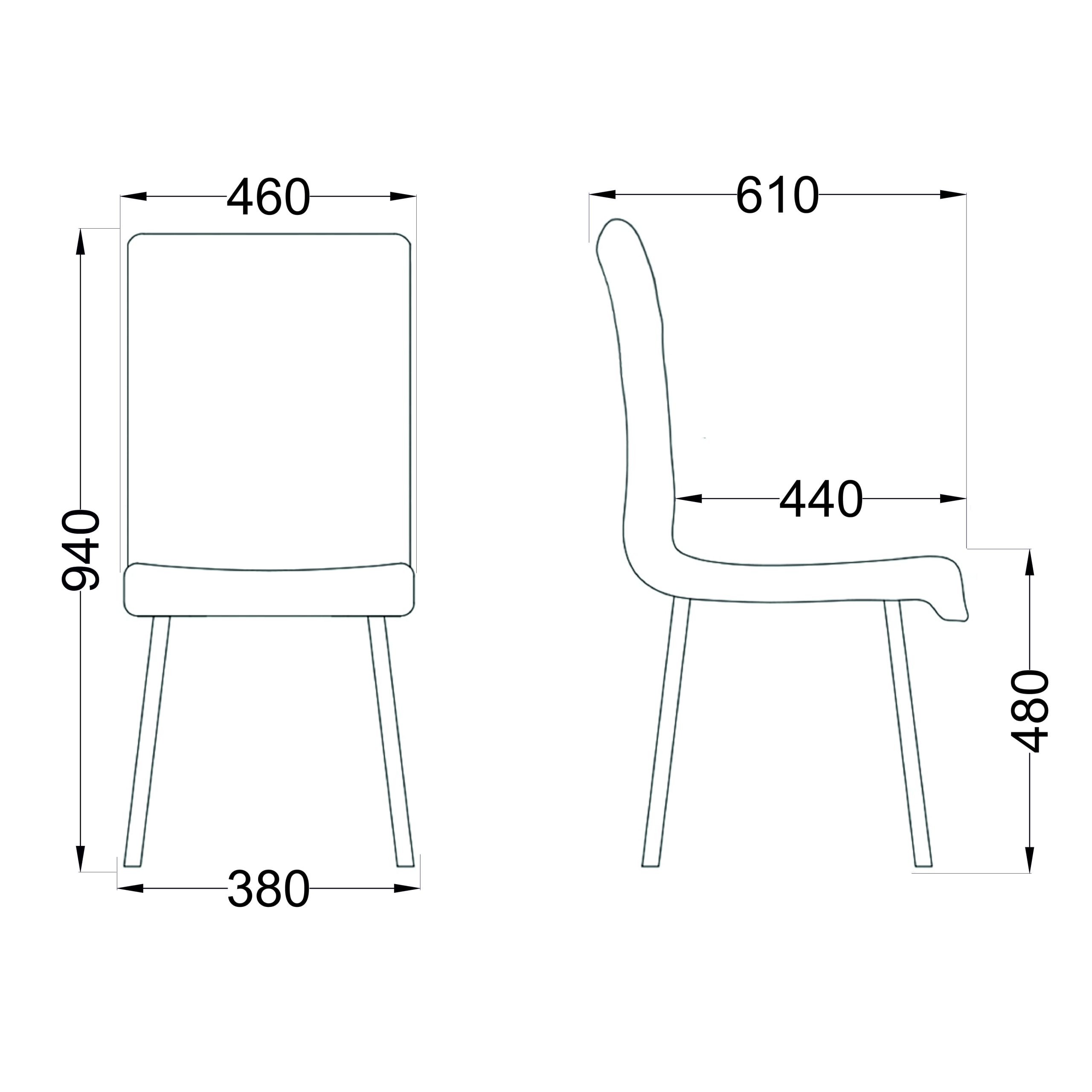 Стул MIRA, морской велюр HLR60/черный