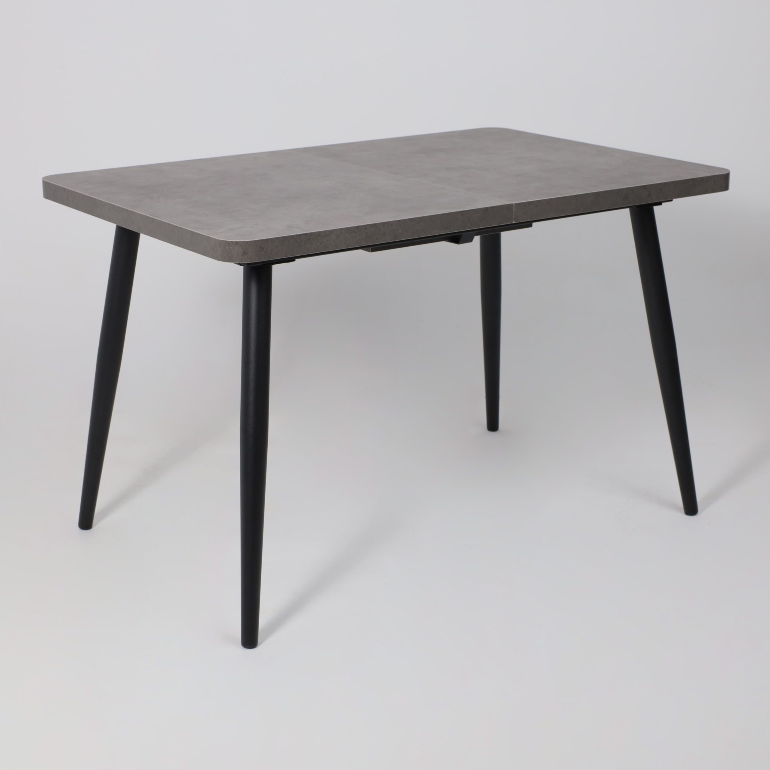 Стол BORG RADIAL-120, раздвижной 120(160)х80, Дымчатая керамика/Чёрный