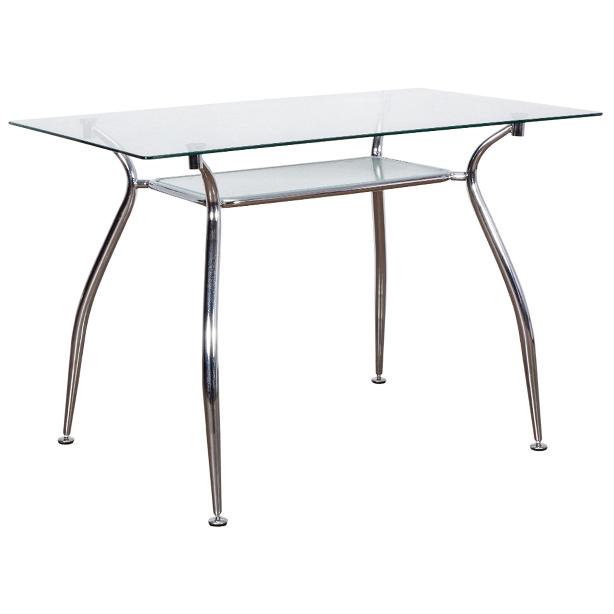Стол PATRIZIA, хром/стекло, 1100*700*750*8/5