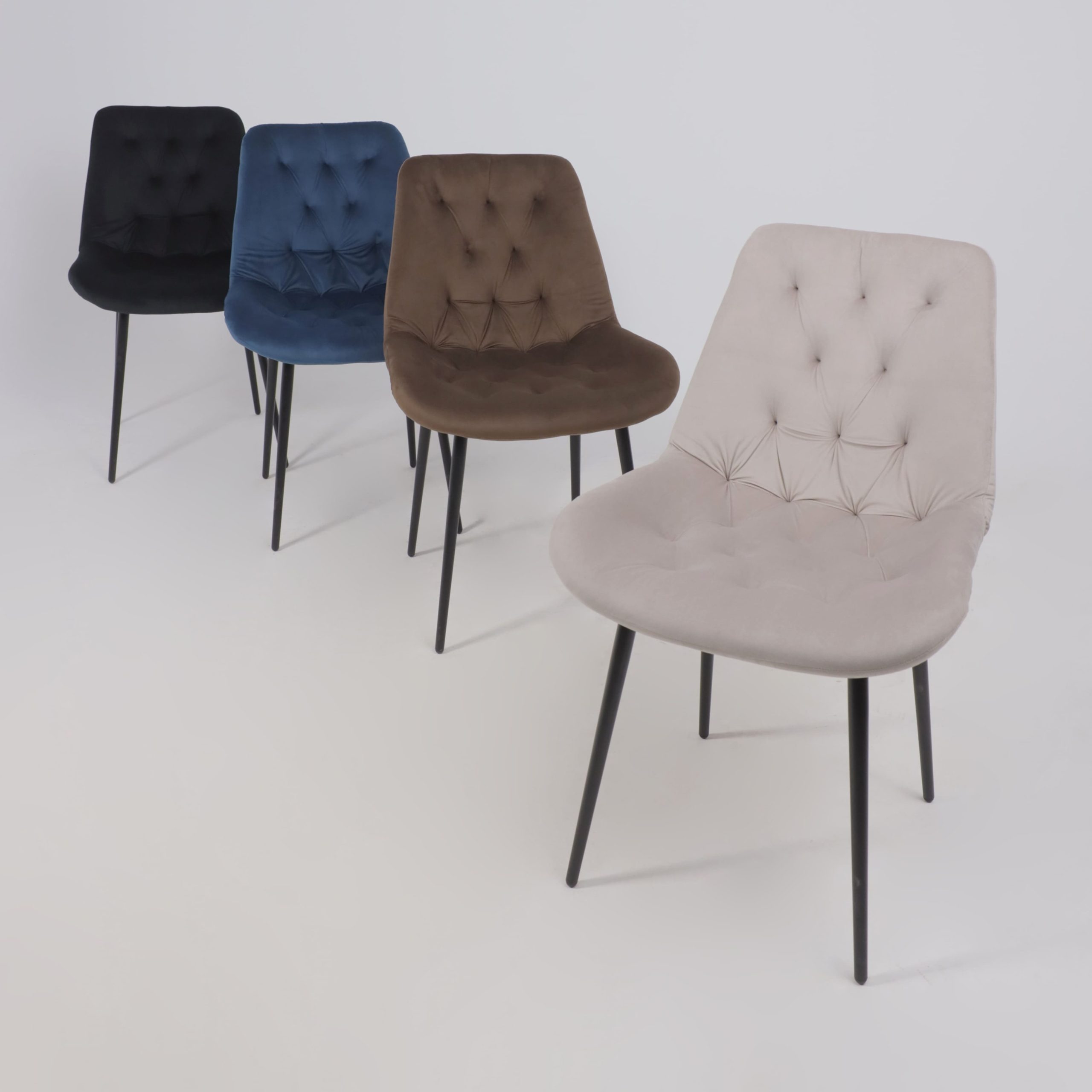 Стул AV 435, синий бархат Confetti deep ocean/черный