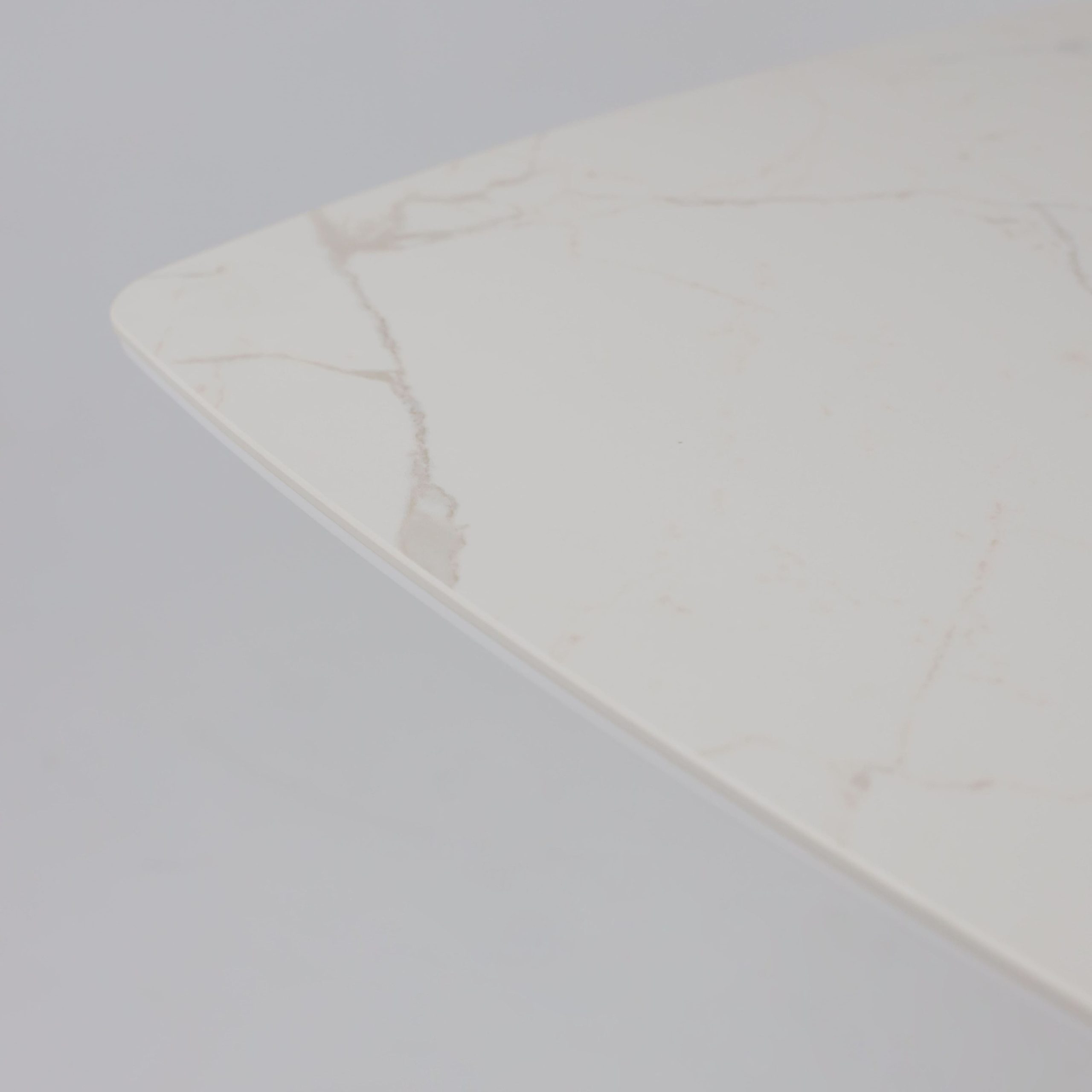 Стол НОТР ДАМ MODERNE, керамика 2 кат. 1400(1800)*850, Камень белый Calacata vagli/Белый Муар