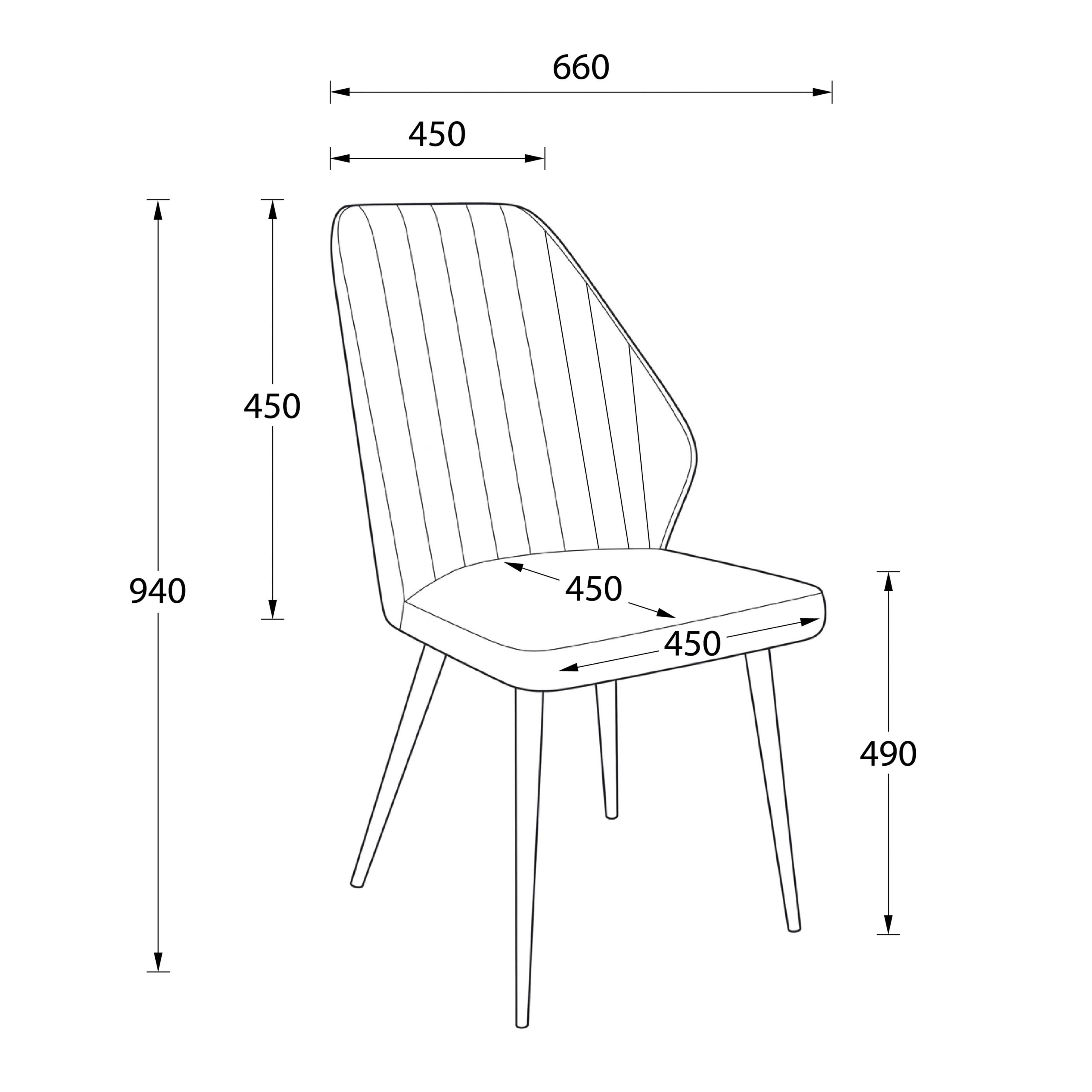 Стул LEONARD M, b22 GREY LUXчерный