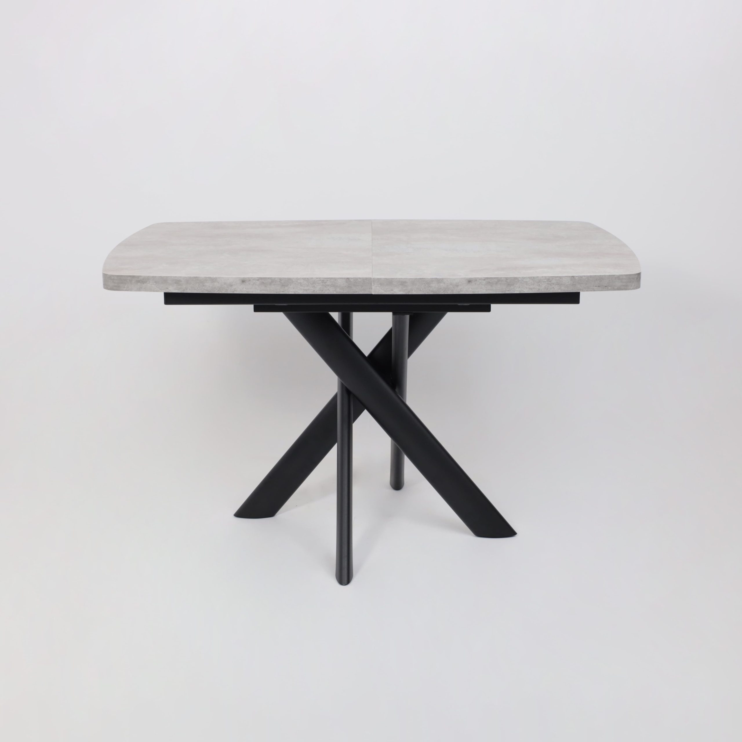 Стол LEONEL-130, раздвижной 130(165)х85, Серый сланец/Черный