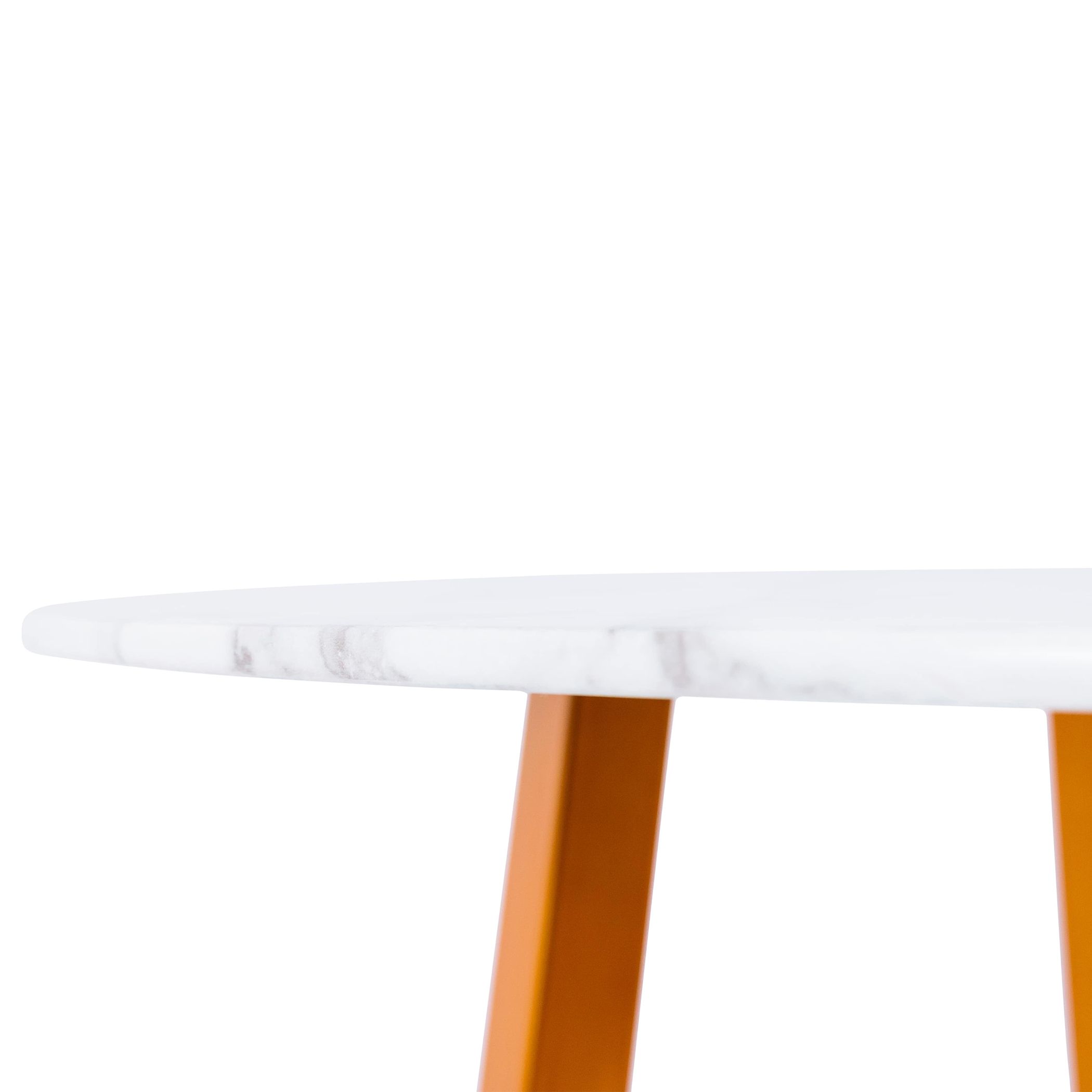 Стол GOLDIE, d 90*76, (Мрамор/золотой)