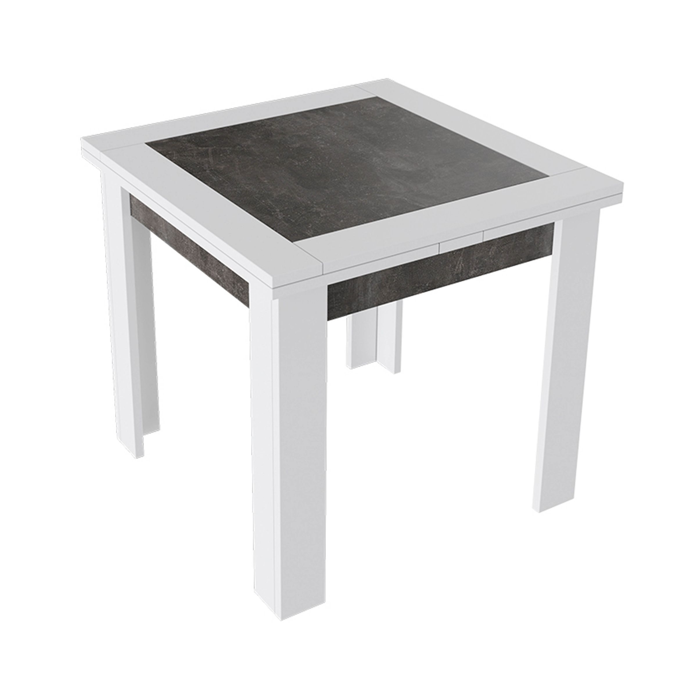 Стол раздвижной ХЬЮСТОН Тип 3, 790(1480)*790, ателье темный/белый