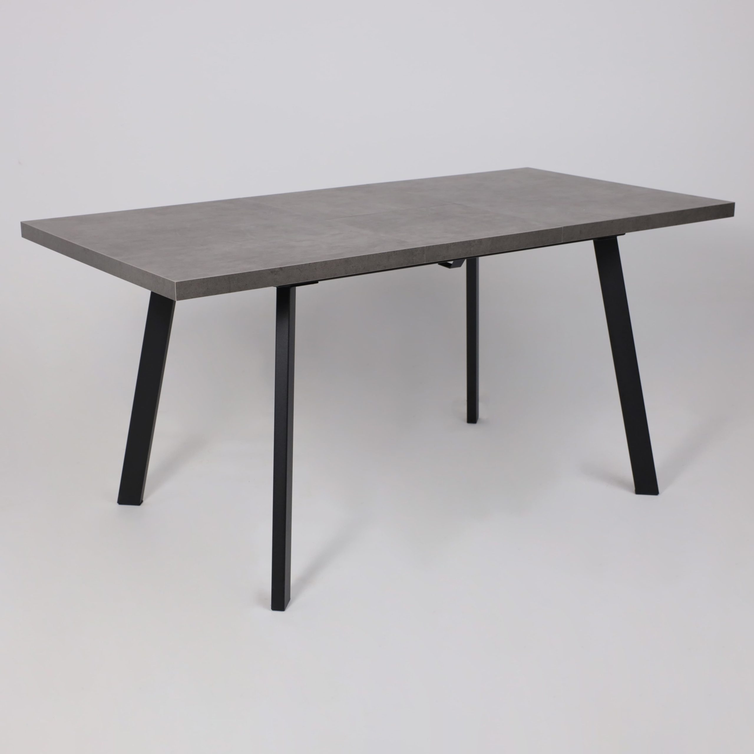 Стол BORG-120, раздвижной 120(160)х80, Дымчатая керамика/Чёрный