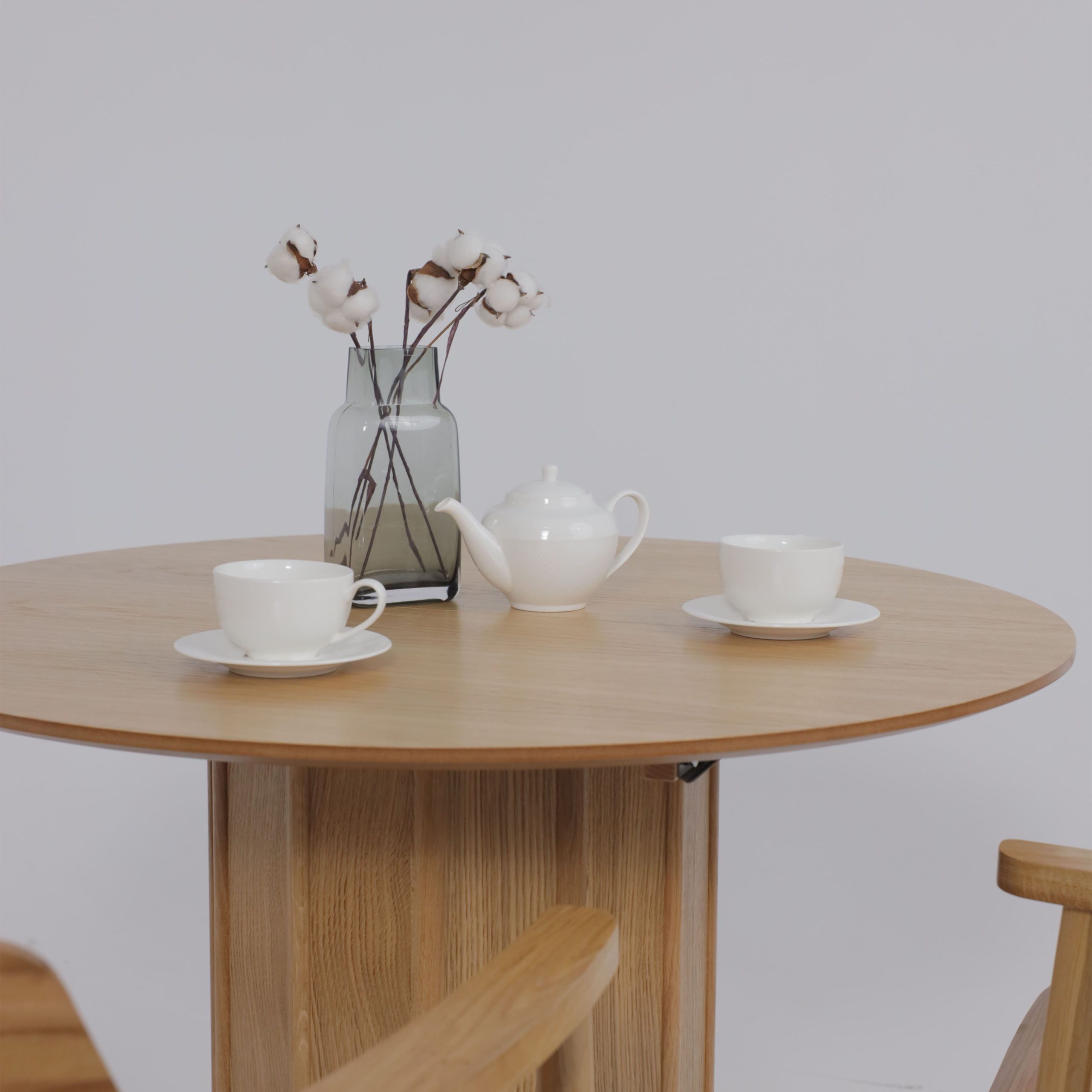 Стол ОЛАФ-М 950(1250)*950, Светлый дуб без тонировки/Светлый дуб