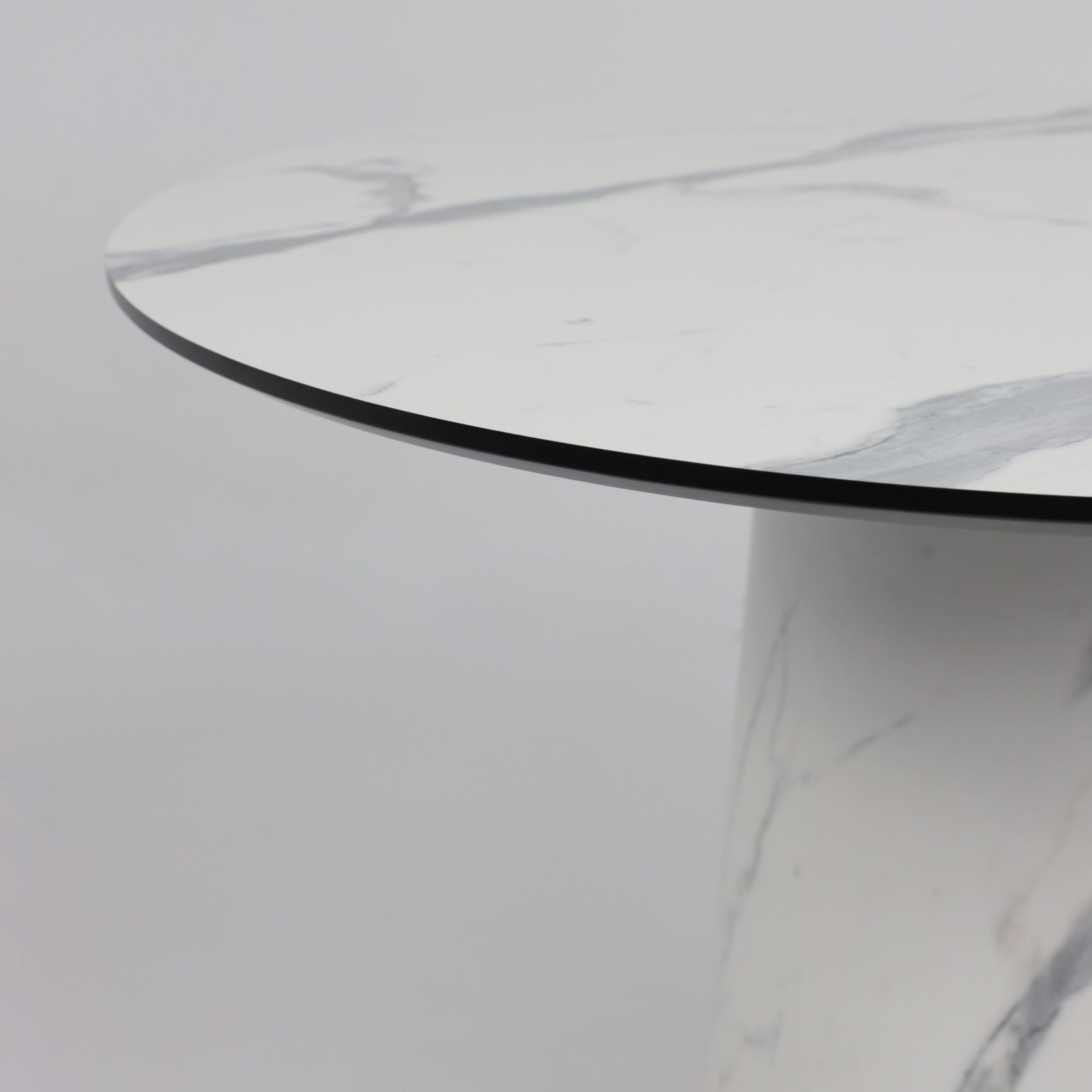 Стол AV 1317, HPL+МДФ, нераздвижной 1000 Мрамор белый/черный