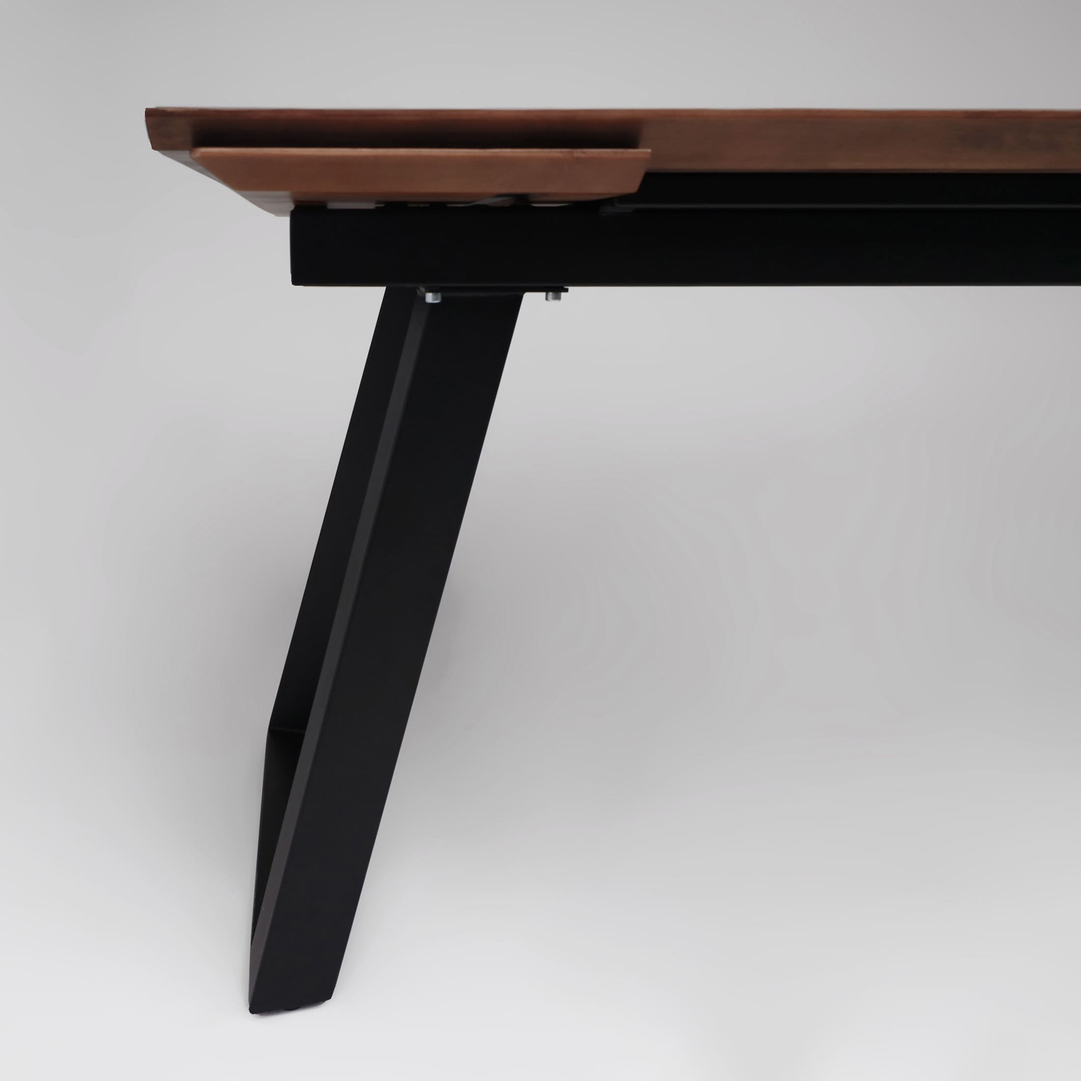 Стол САНГАЙ раздвижной, 160(220)*80*80, дуб мореный/ черный (ПрР-7 DSW (02) ТрН/Р-80)