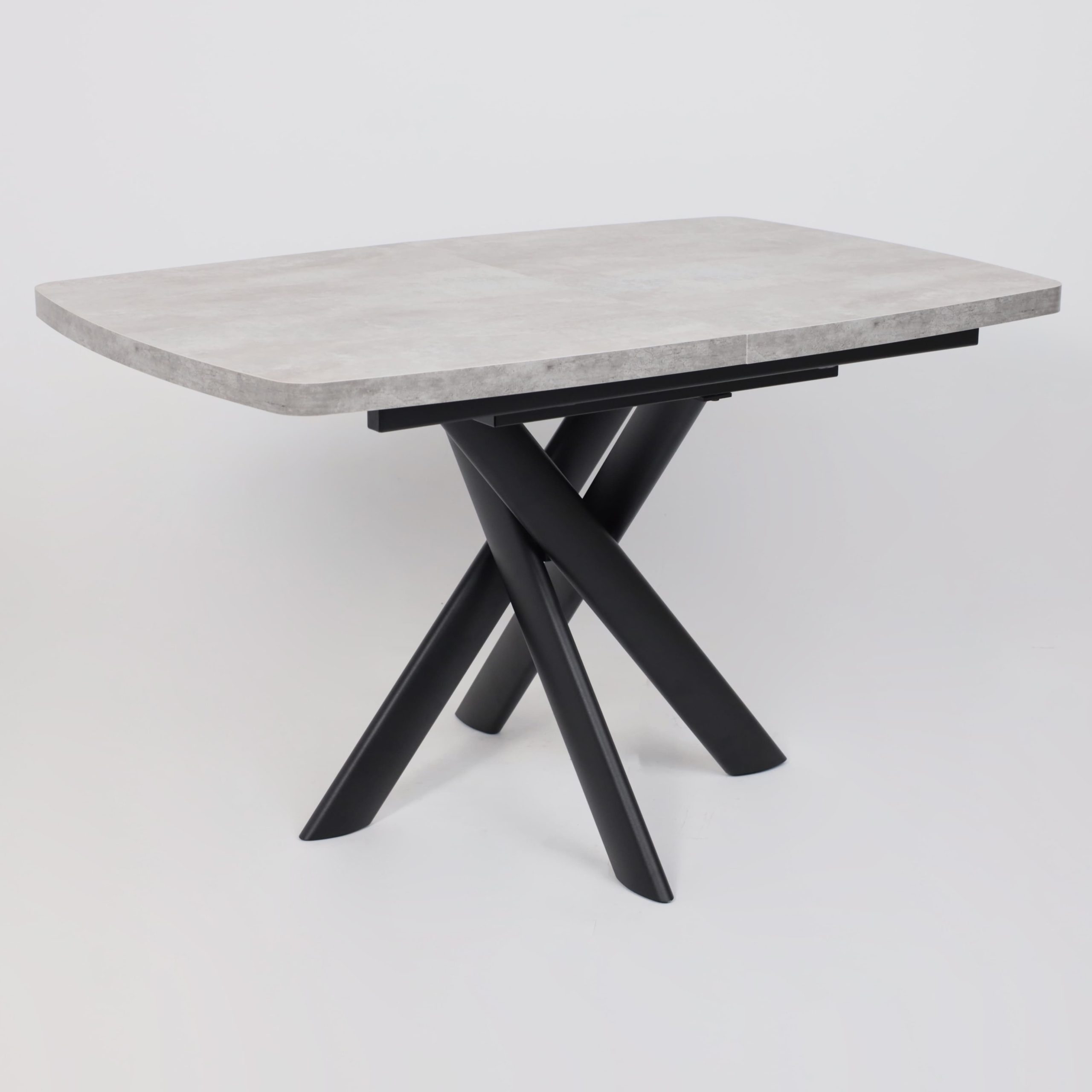 Стол LEONEL-130, раздвижной 130(165)х85, Серый сланец/Черный