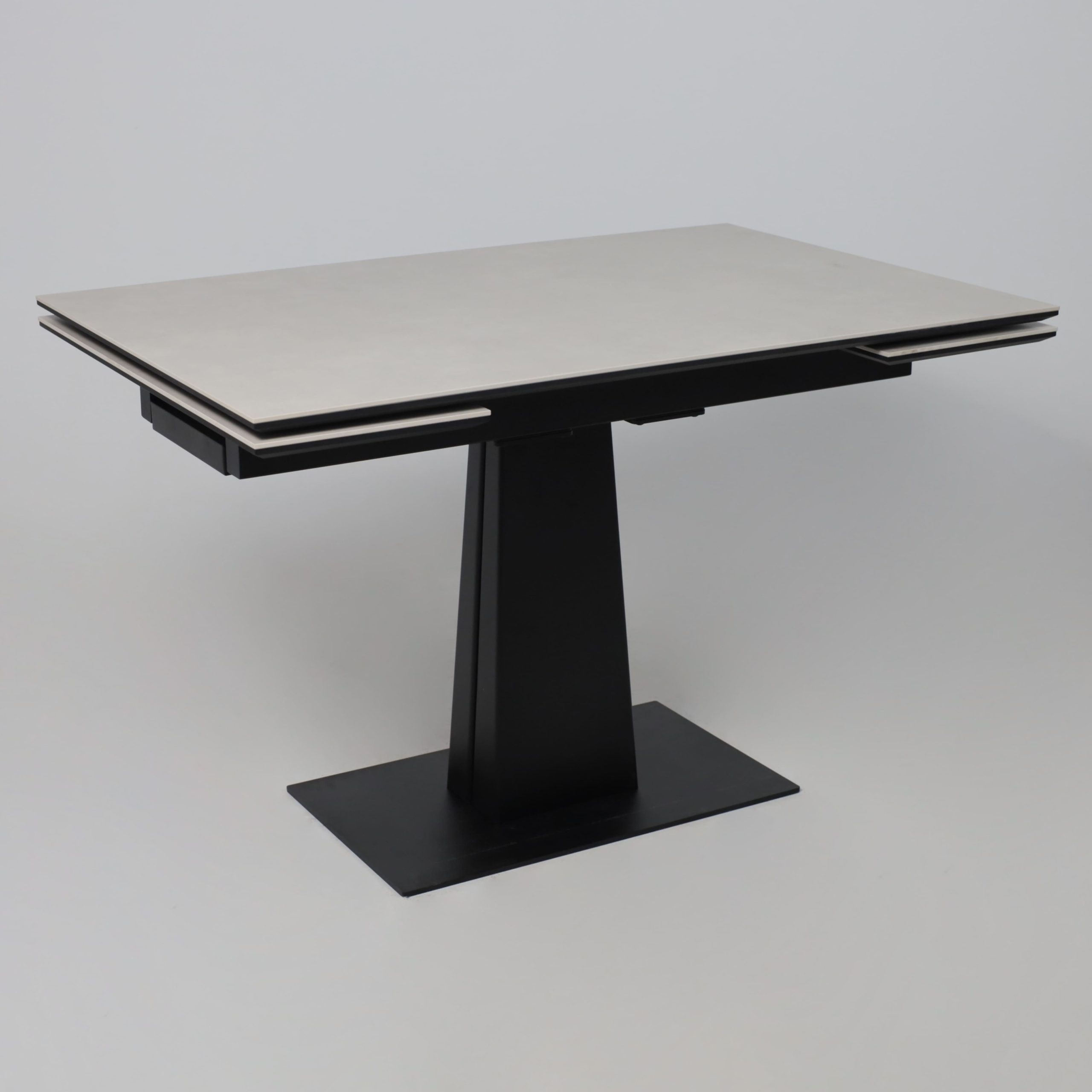 Стол AV 2119, МДФ+керамика, раздвижной 1200 (1800)*800 серый, матовый CARMEN LIDHT GREY/черный