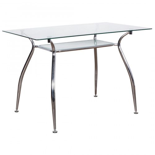 Стол PATRIZIA, хром/стекло, 1100*700*750*8/5