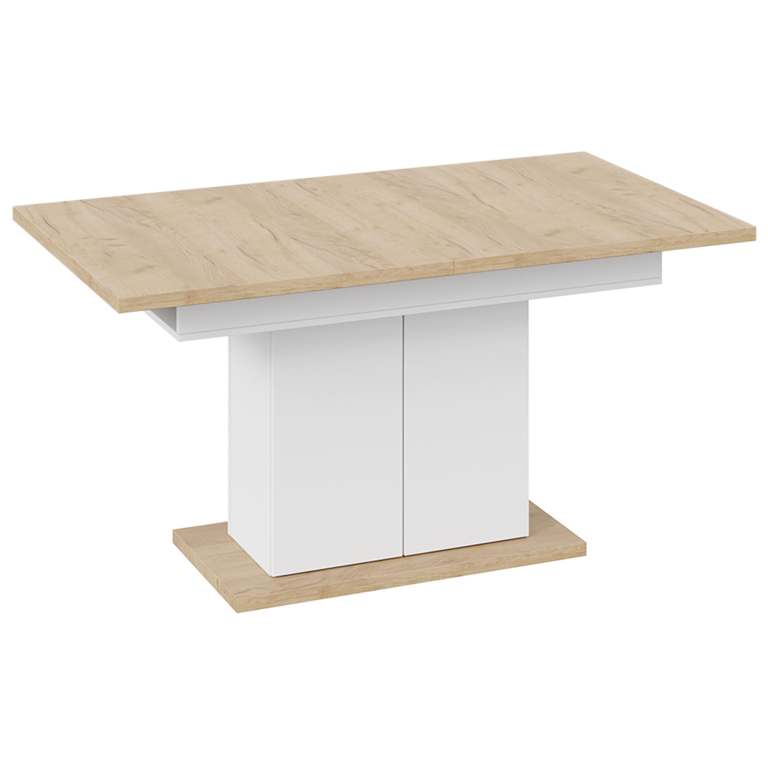 Стол раздвижной ДЕТРОЙТ Тип 1, 1504(2014)*850, дуб крафт золотой/белый