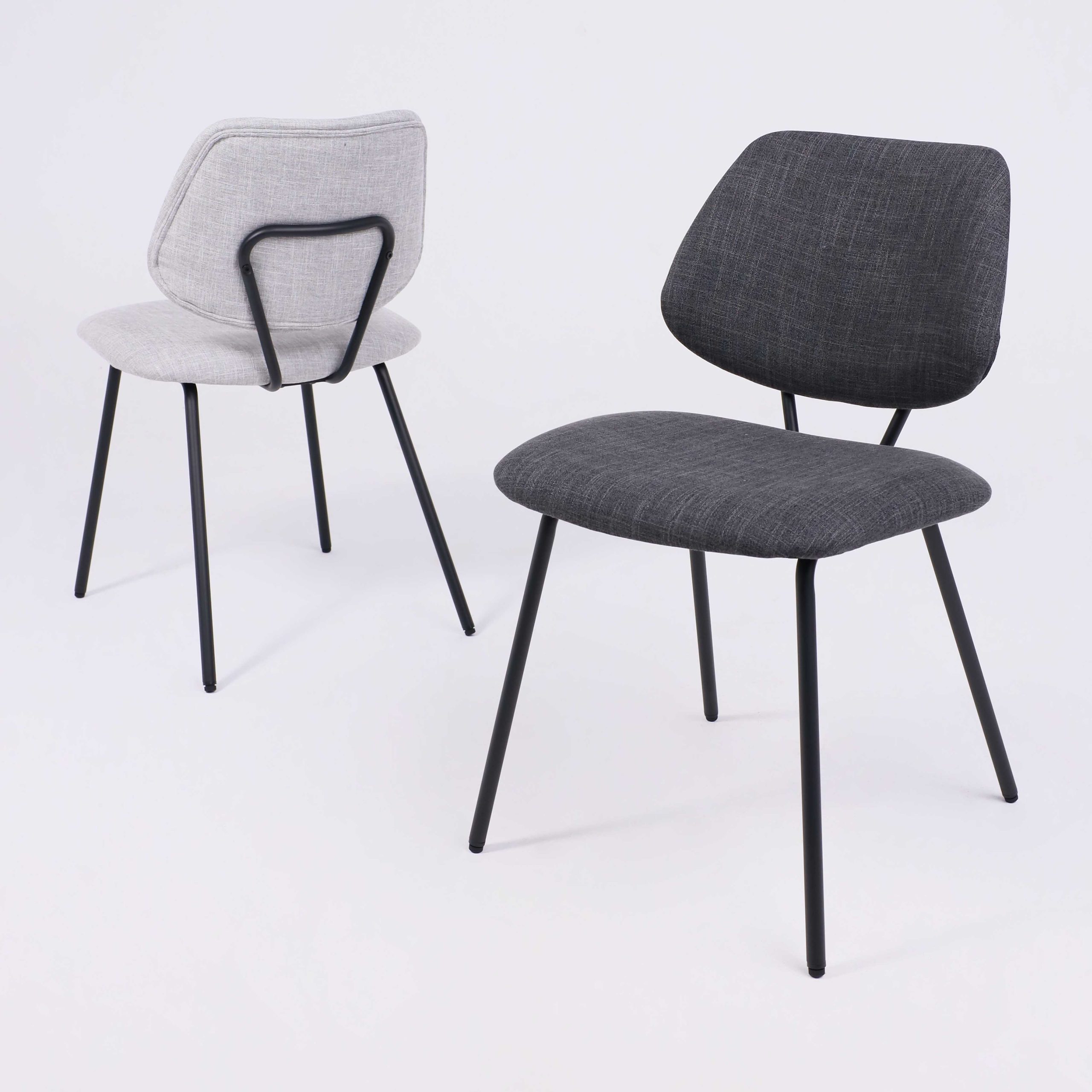 Стул DIXIE, темно-серая ткань/черный