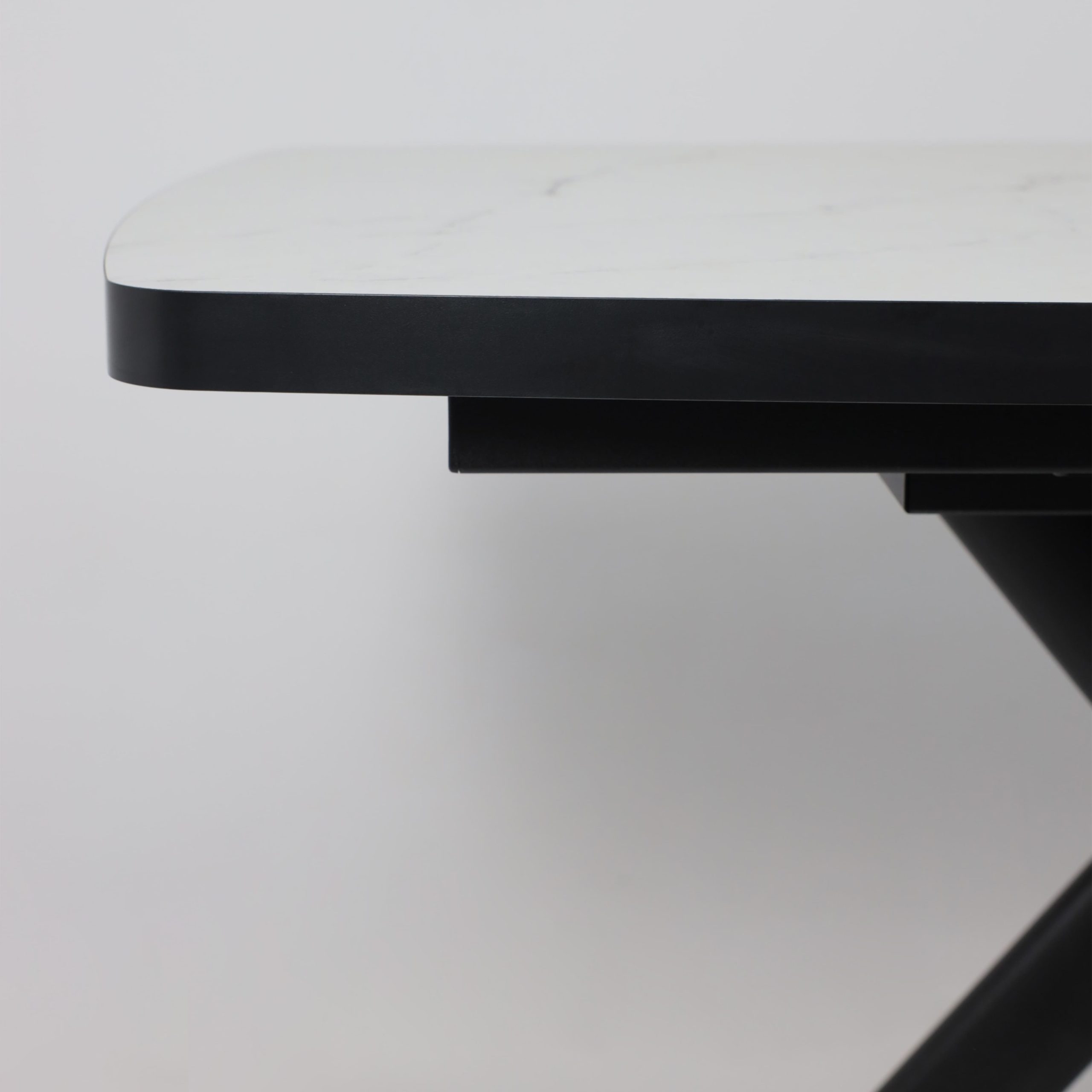 Стол LEONEL-130, раздвижной 130(165)х85, Кварцит-HPL/Черный