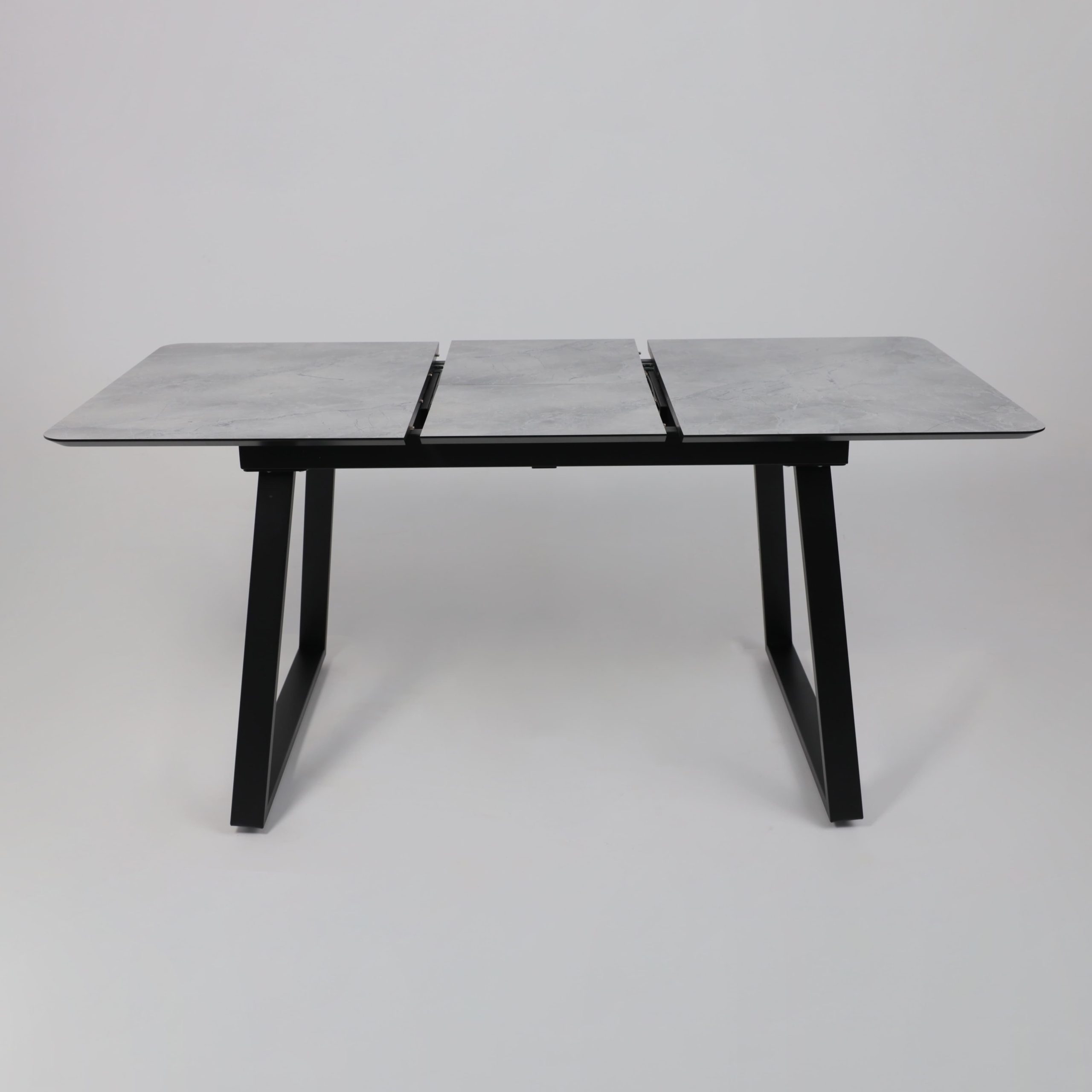 Стол AV 1208, HPL+МДФ,  раздвижной 1200 (1600)*800 Мрамор Марквина синий/черный