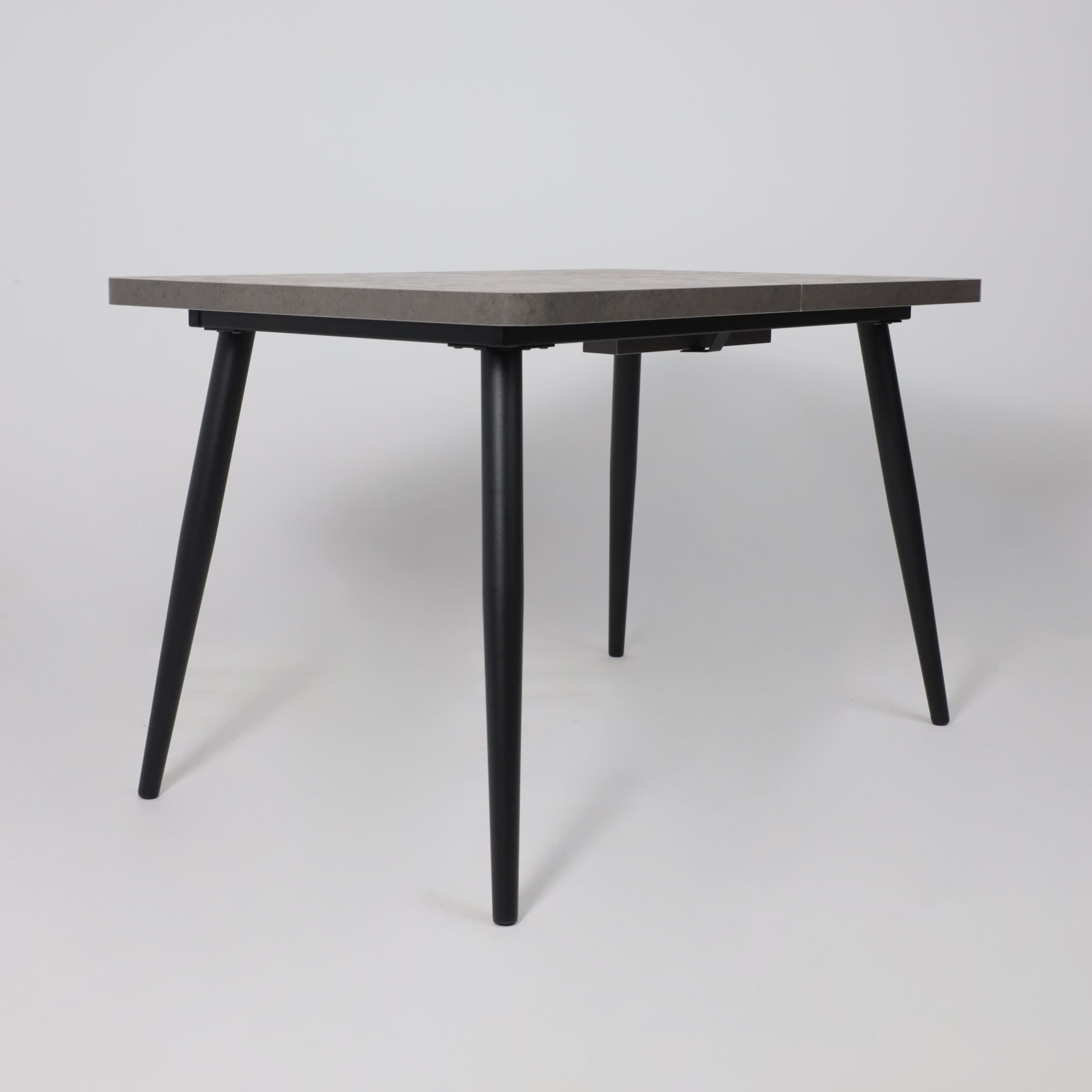 Стол BORG RADIAL-120, раздвижной 120(160)х80, Дымчатая керамика/Чёрный