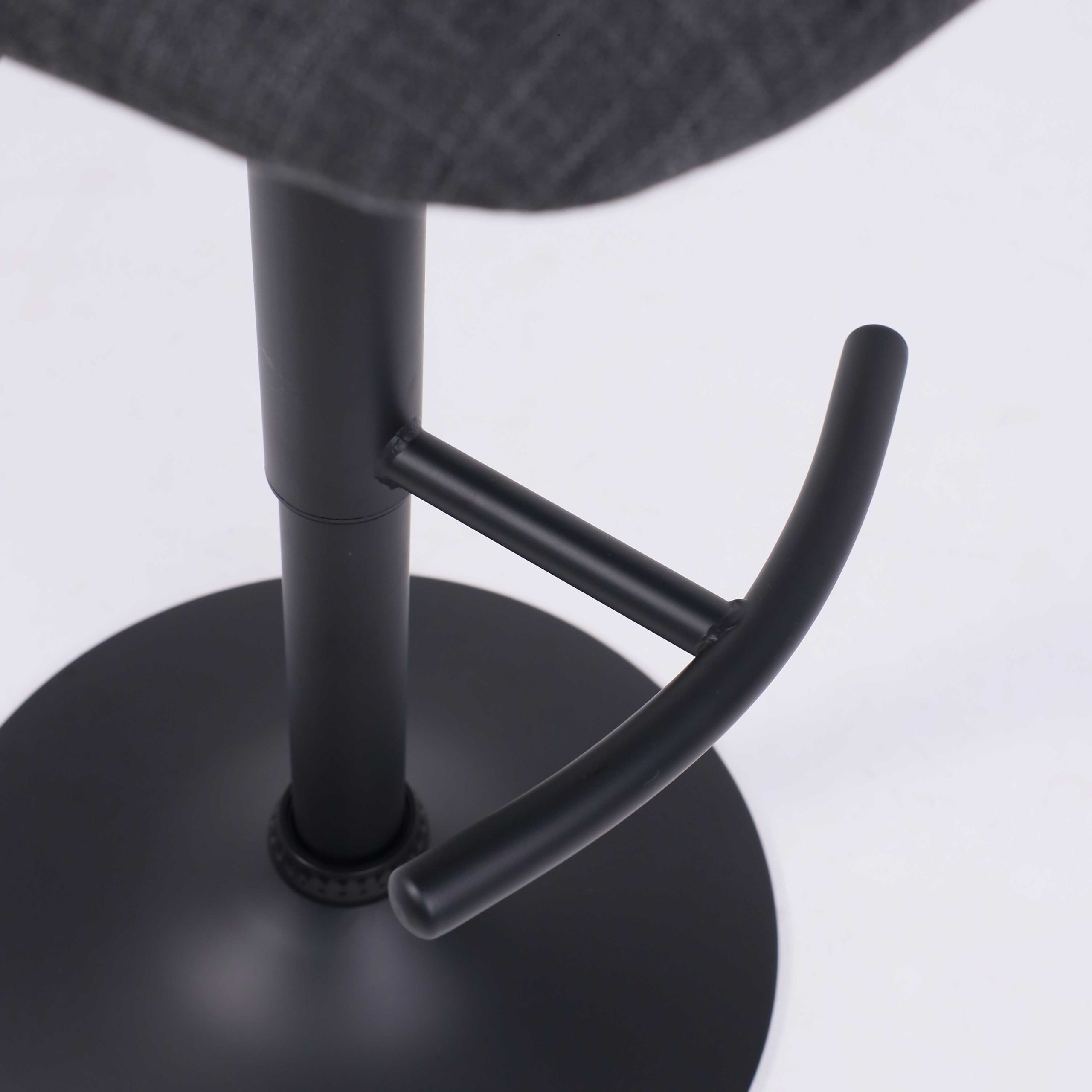 Стул барный JESSY, темно-серая ткань/черный