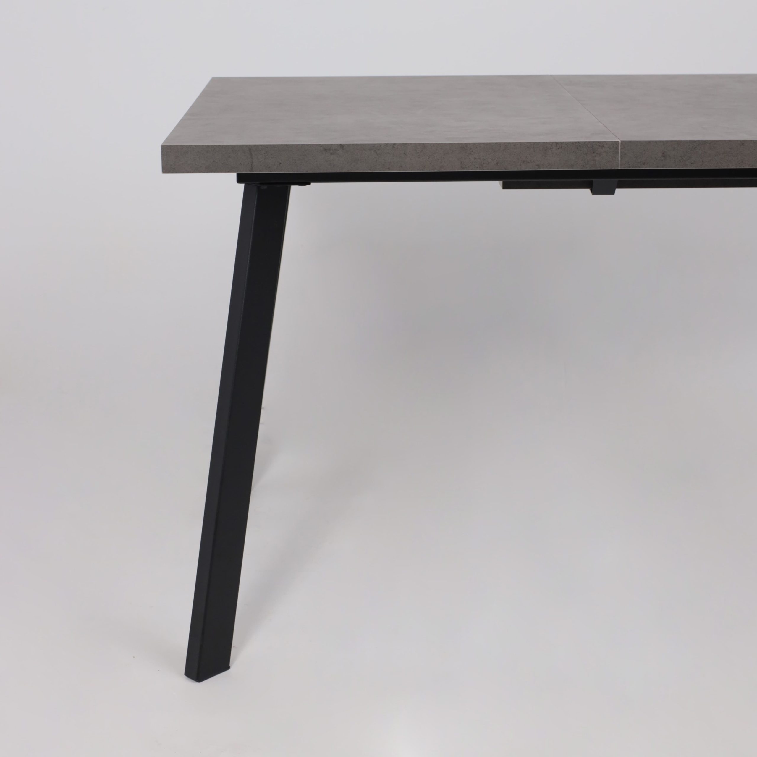 Стол BORG-120, раздвижной 120(160)х80, Дымчатая керамика/Чёрный