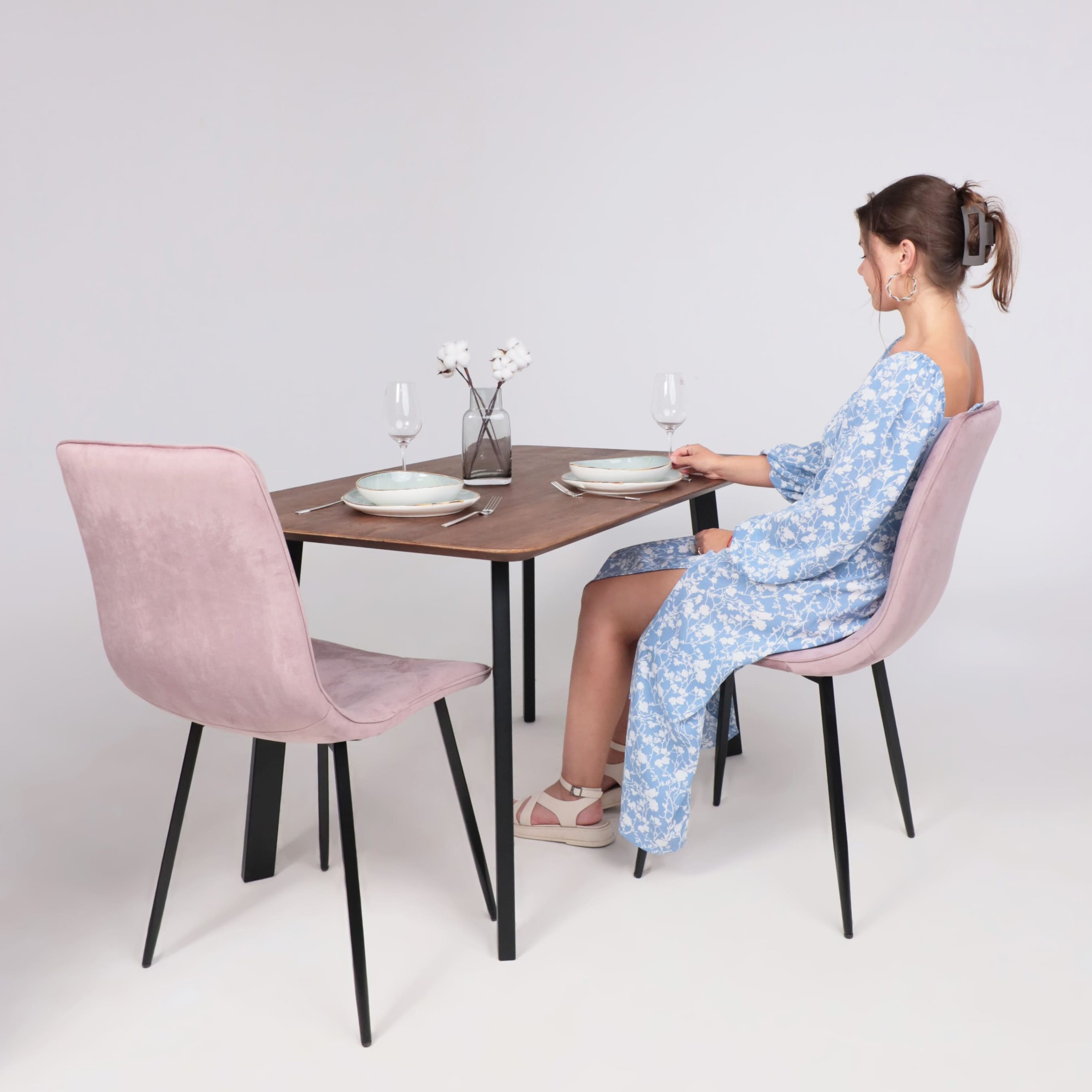 Стол МАЙОН, 120*80*74, дуб мореный/черный (ПР-2 DSW (Т27) (02) КС-60)