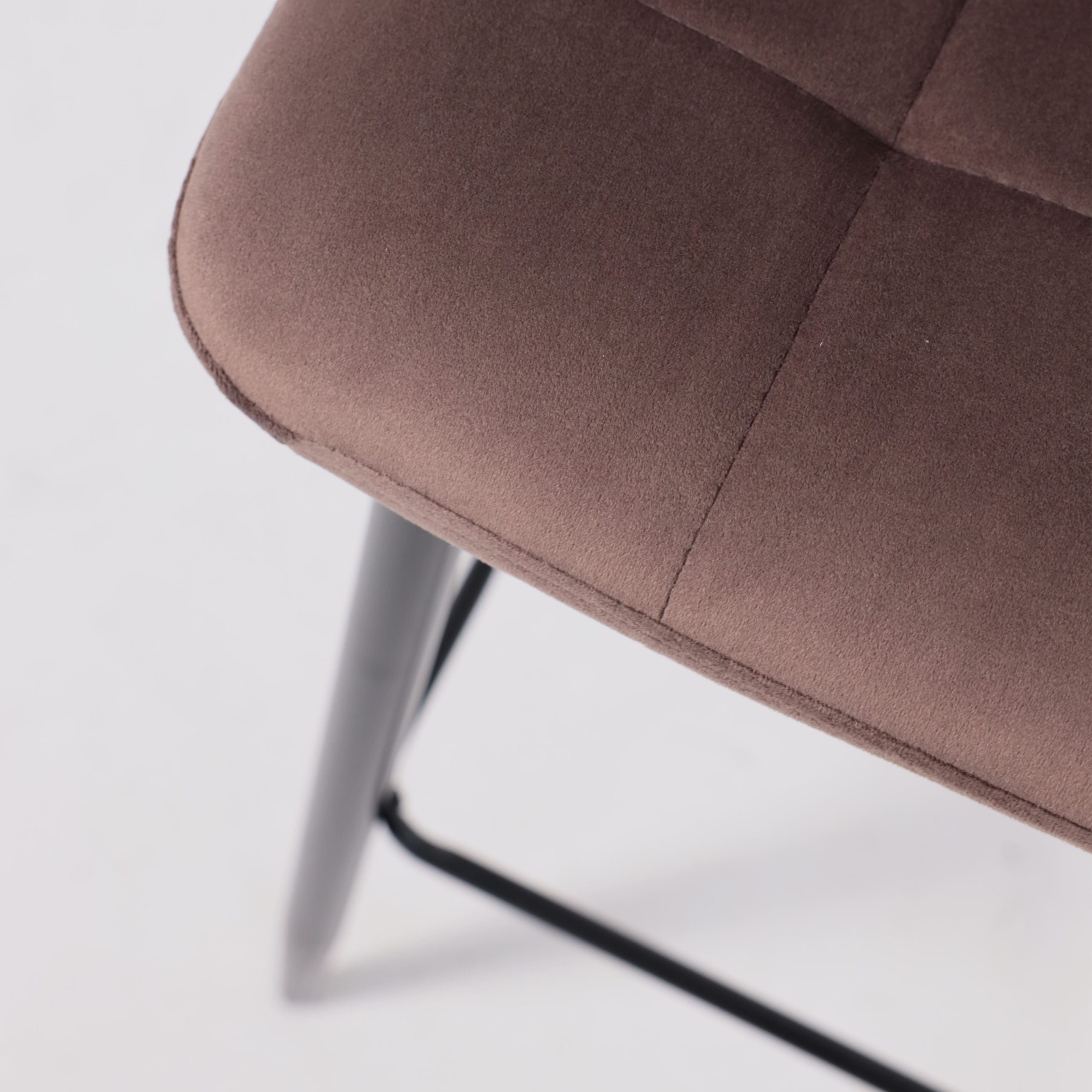 Стул STELLA, барный, коричневый велюр HLR49/черный