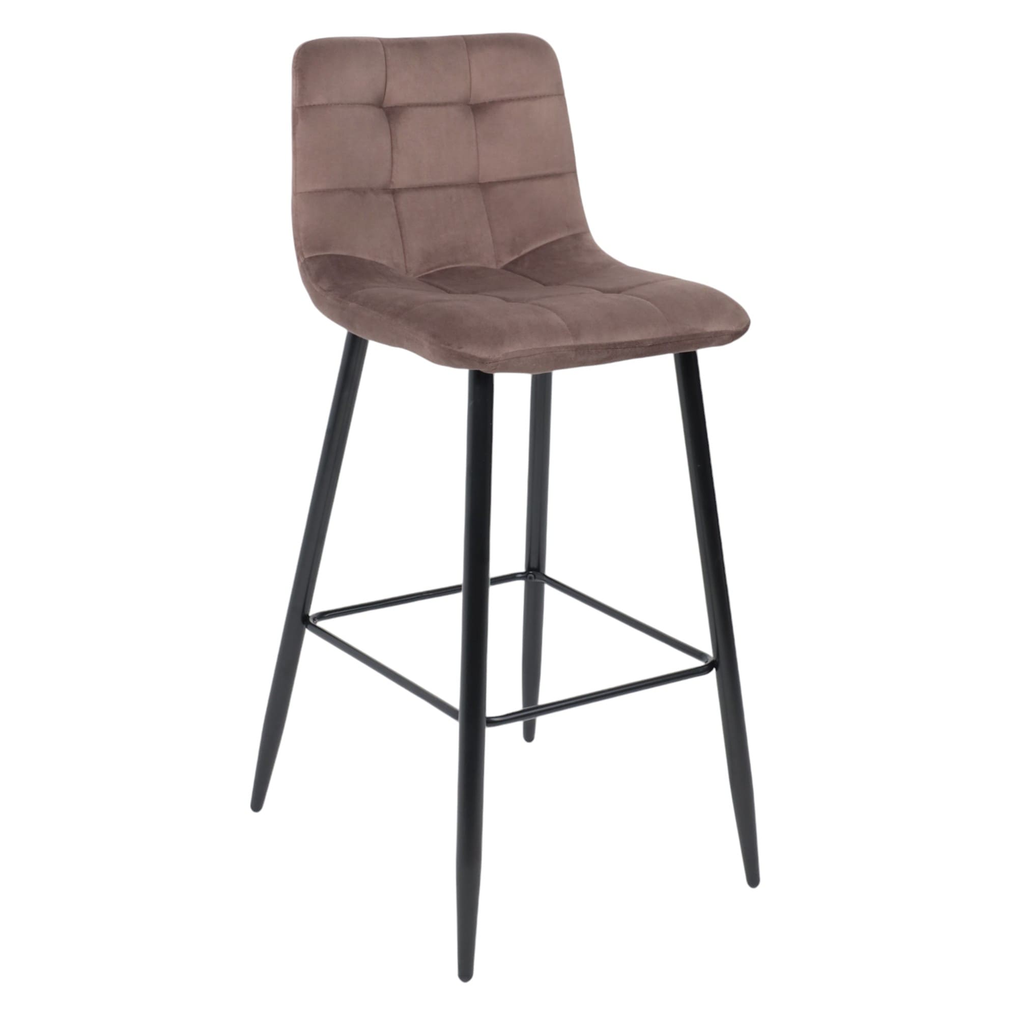 Стул STELLA, барный, коричневый велюр HLR49/черный