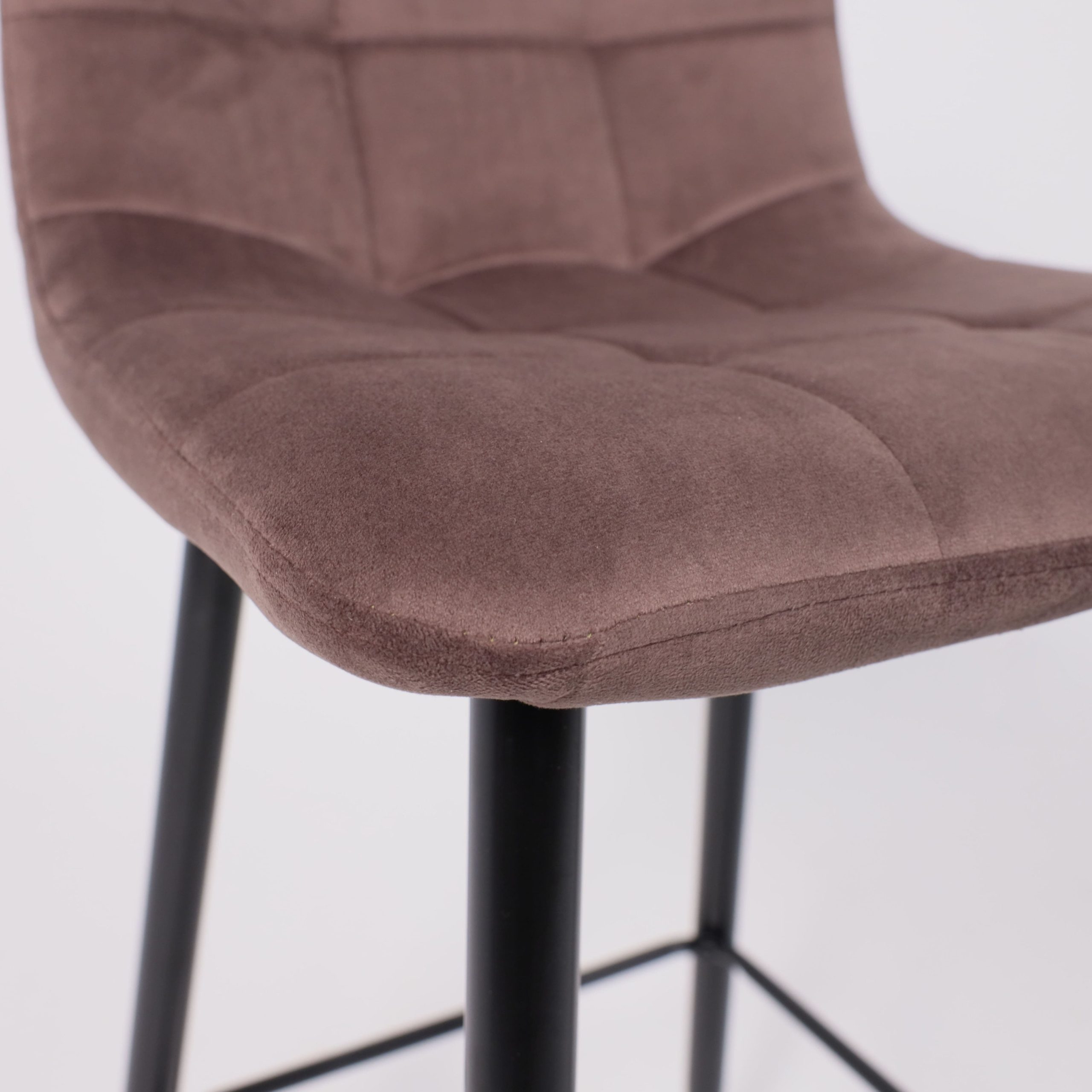 Стул STELLA, барный, коричневый велюр HLR49/черный